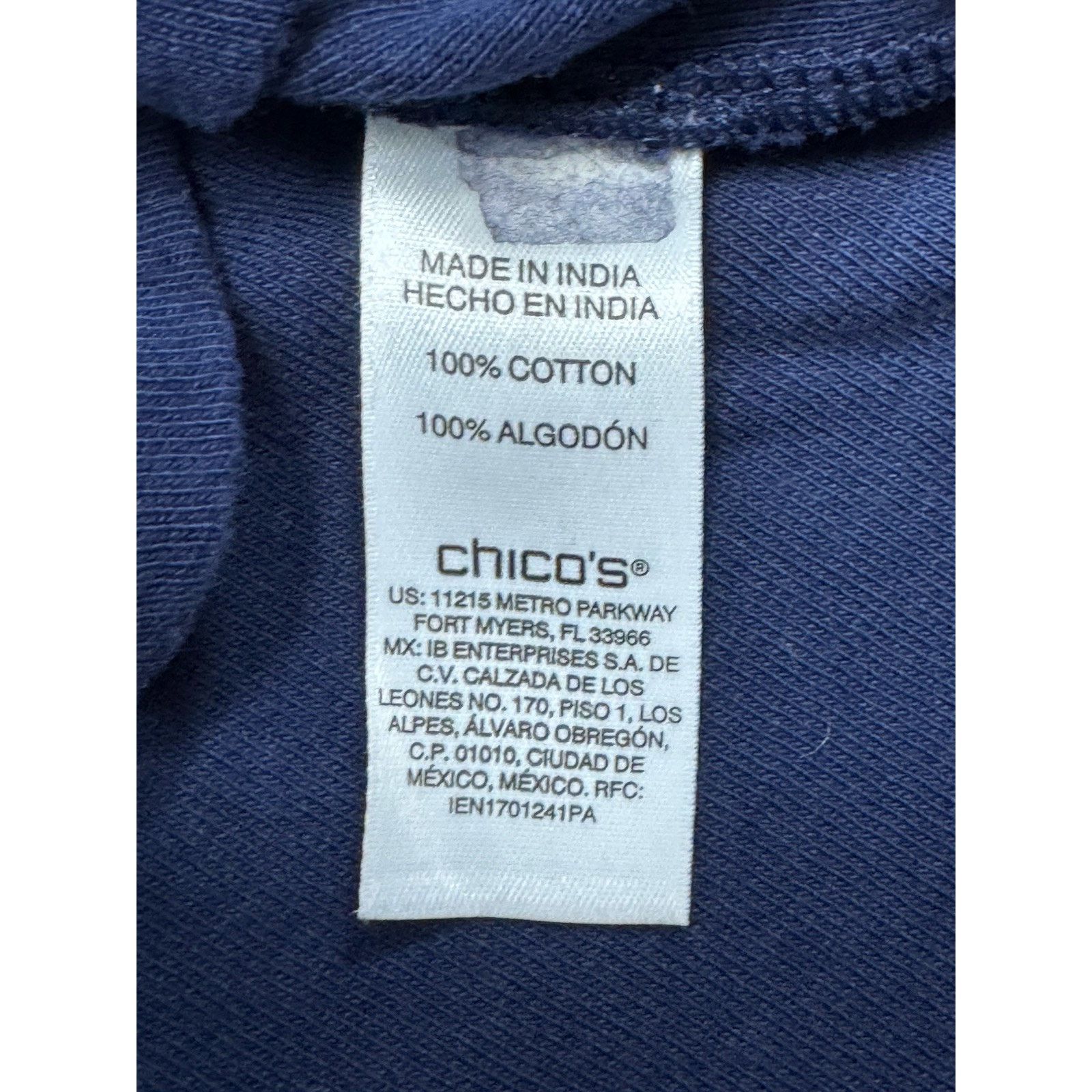Chicos Chico's Navy Blue Pullover Women’s Large 2 Size L / US 10 / IT 46 - 7 Thumbnail
