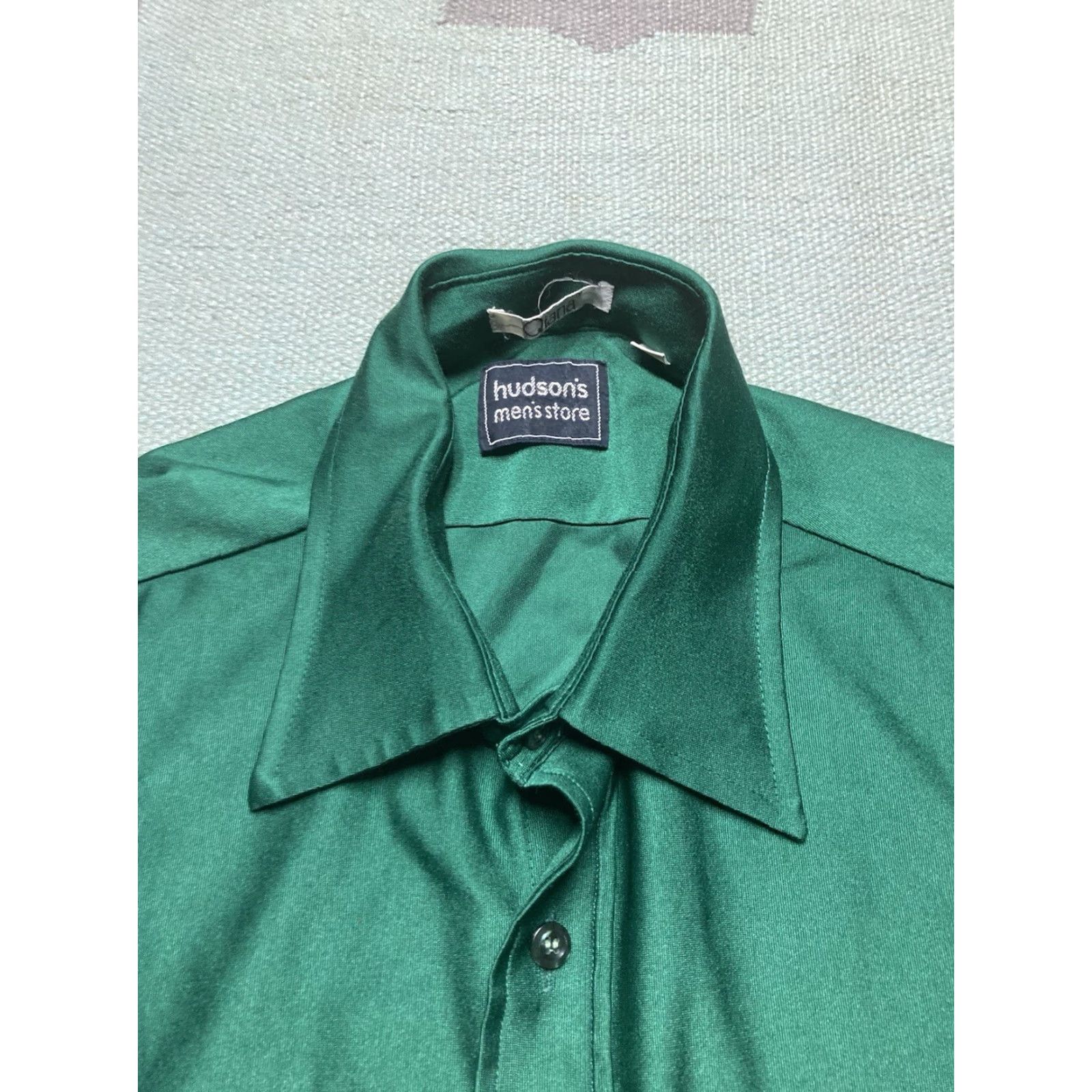 Hudson VINTAGE Hudson’s Detroit Polo Shirt Green 80s Short Sleeve Large Mens XLarge? Size US L / EU 52-54 / 3 - 4 Thumbnail