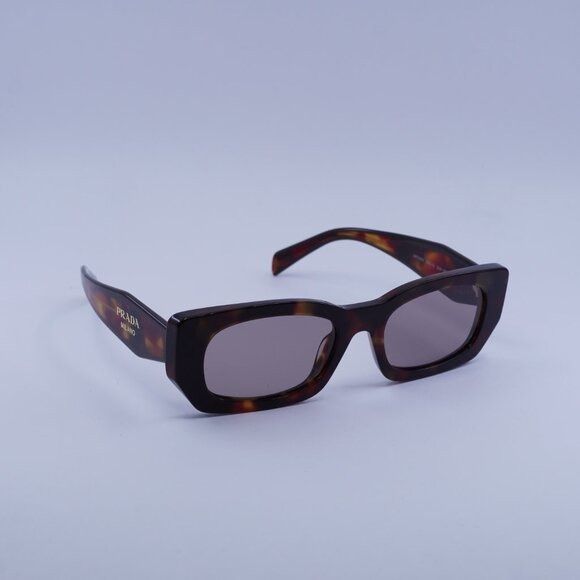 Prada Prada PRB05S 22A20I Sunglasses Poppy Havana Rectangle Frame Size ONE SIZE - 4 Thumbnail