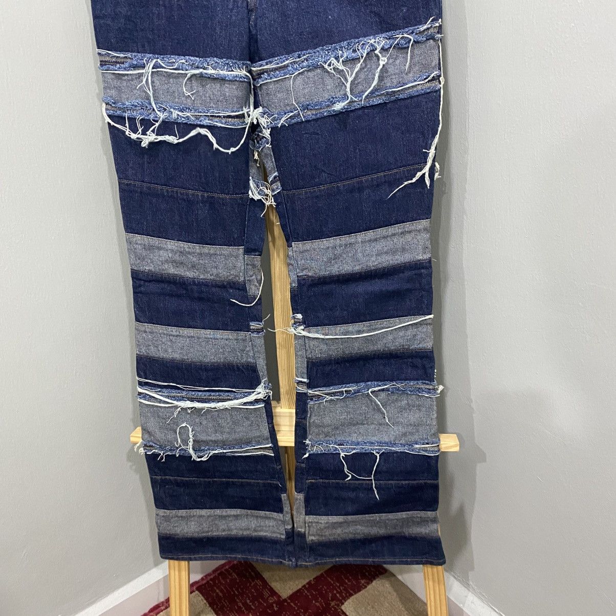 Hysteric Glamour Japanese Brand Vintage Kinky Hagi Patchwork Flare Denim Jean Size US 28 / EU 44 - 4 Thumbnail