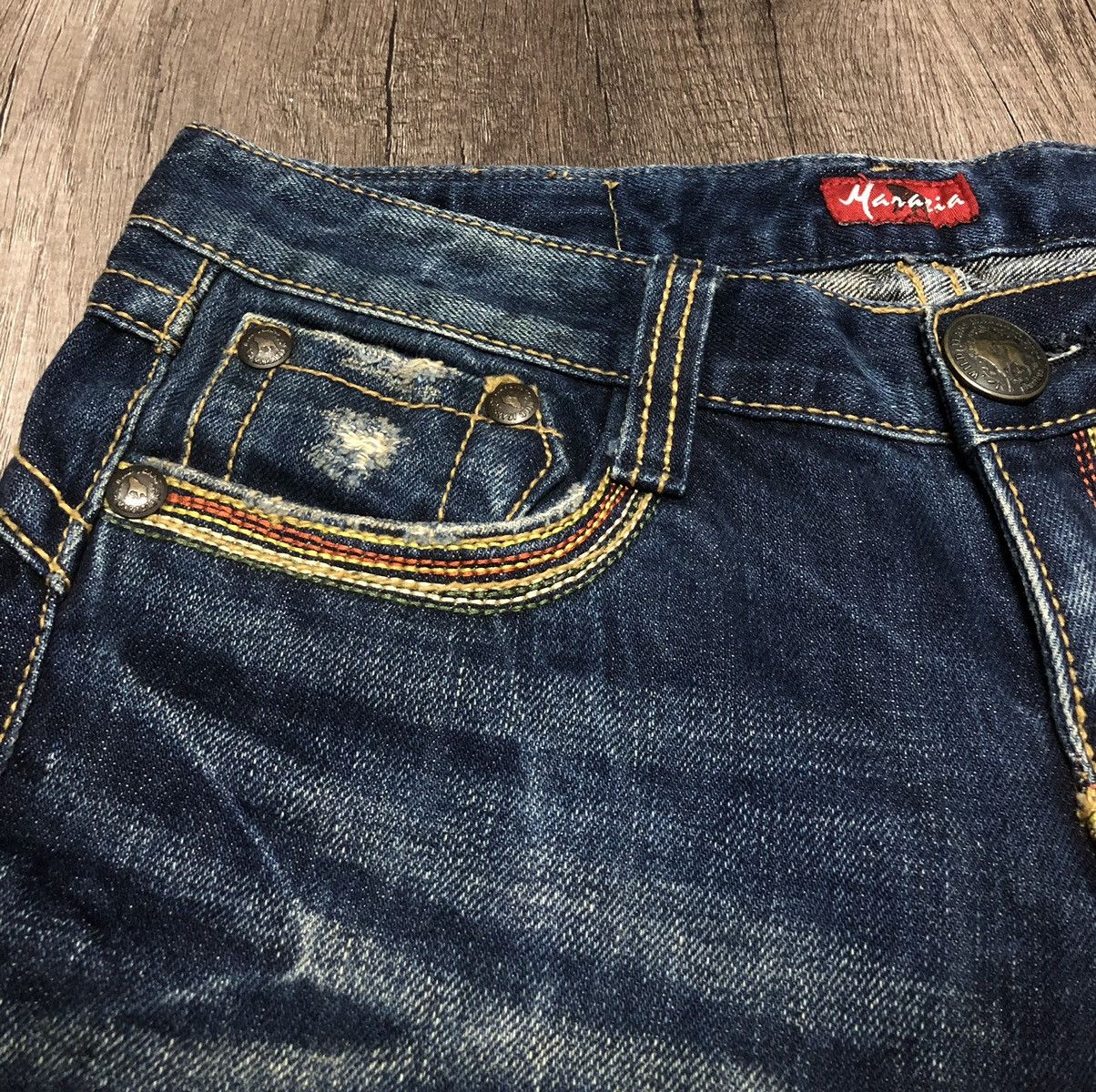 Hysteric Glamour × Japanese Brand WILD JEANS MARAXIA FLARE DISTRESSED DENIM Size 30" / US 8 / IT 44 - 16 Thumbnail