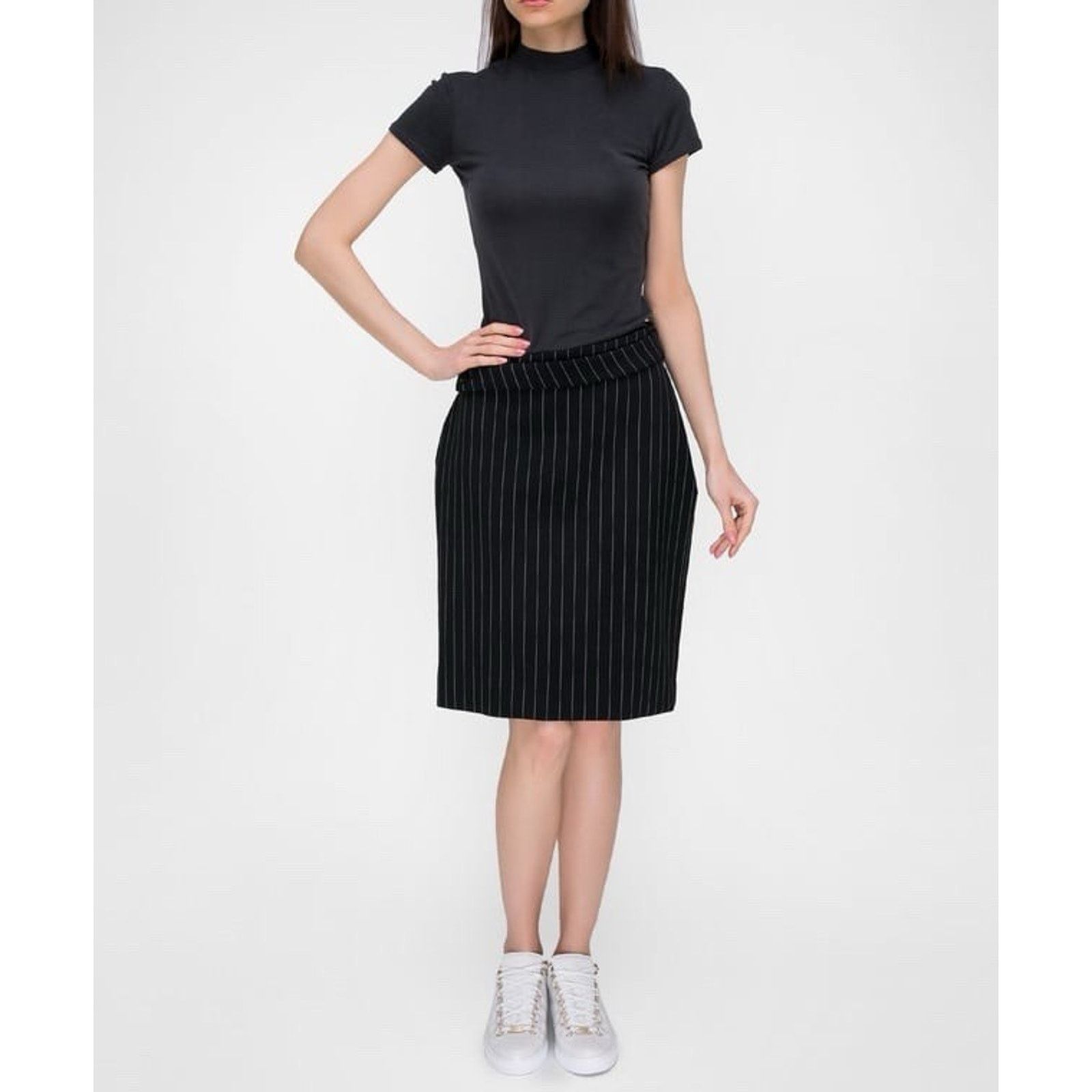 Balenciaga Balenciaga New Midi Striped Skirt Black Size 40 Size 28" / US 6 / IT 42 - 19 Thumbnail