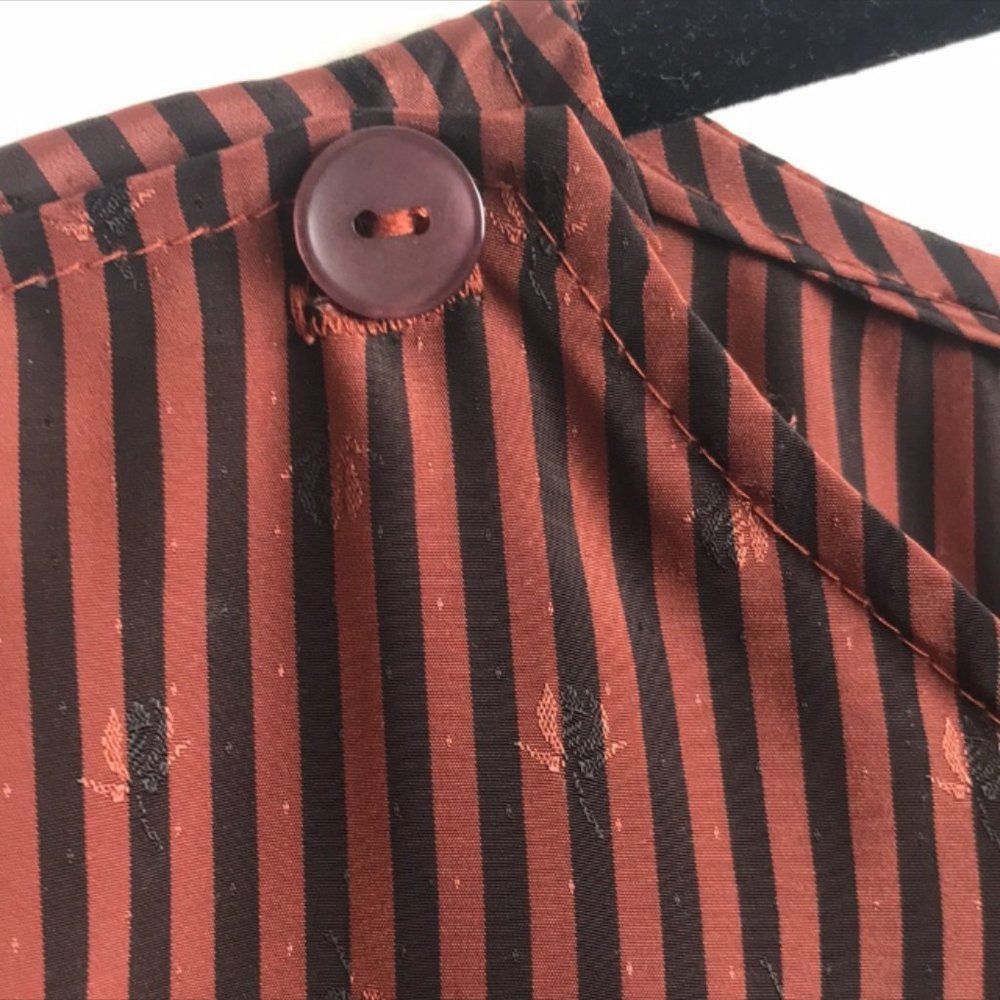 Vintage Jonathan Martin Vintage Brown Striped Blouse Size S Size S / US 4 / IT 40 - 6 Thumbnail