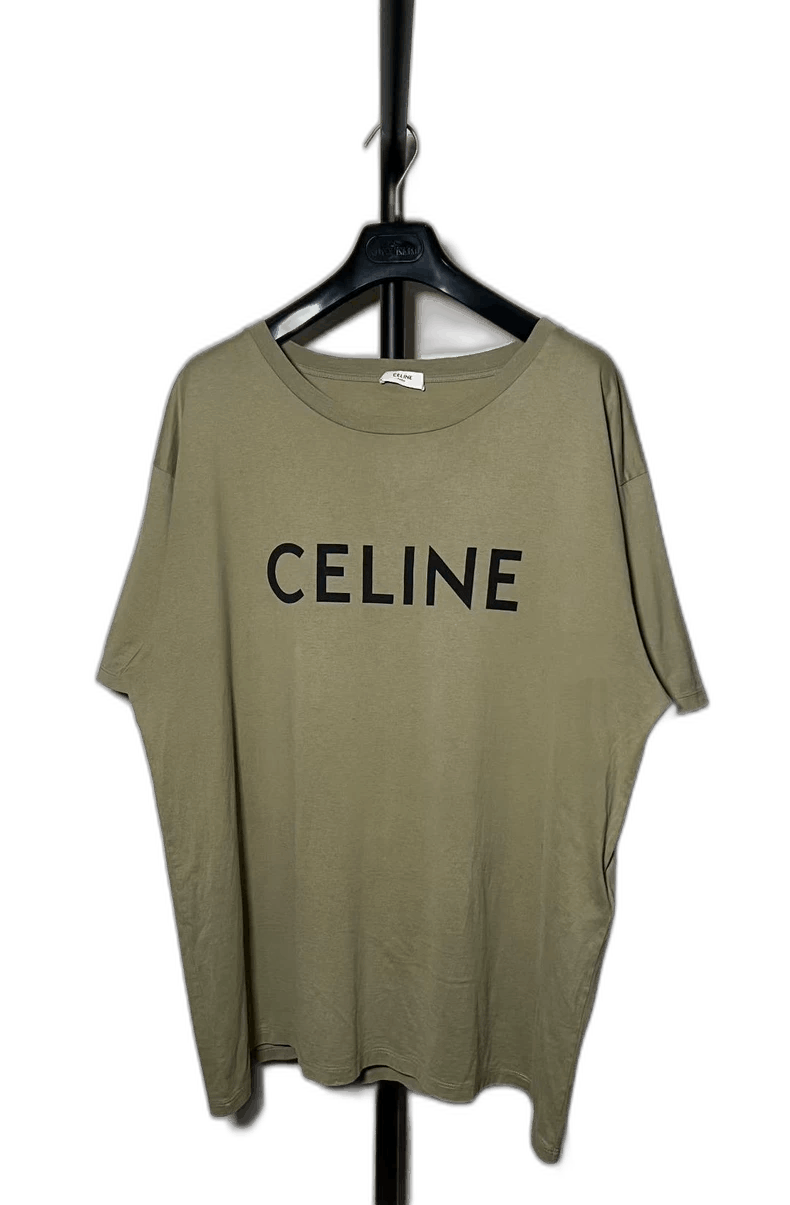 Celine Celine Olive Green Logo Short Sleeve Size US XXL / EU 58 / 5 - 1 Thumbnail