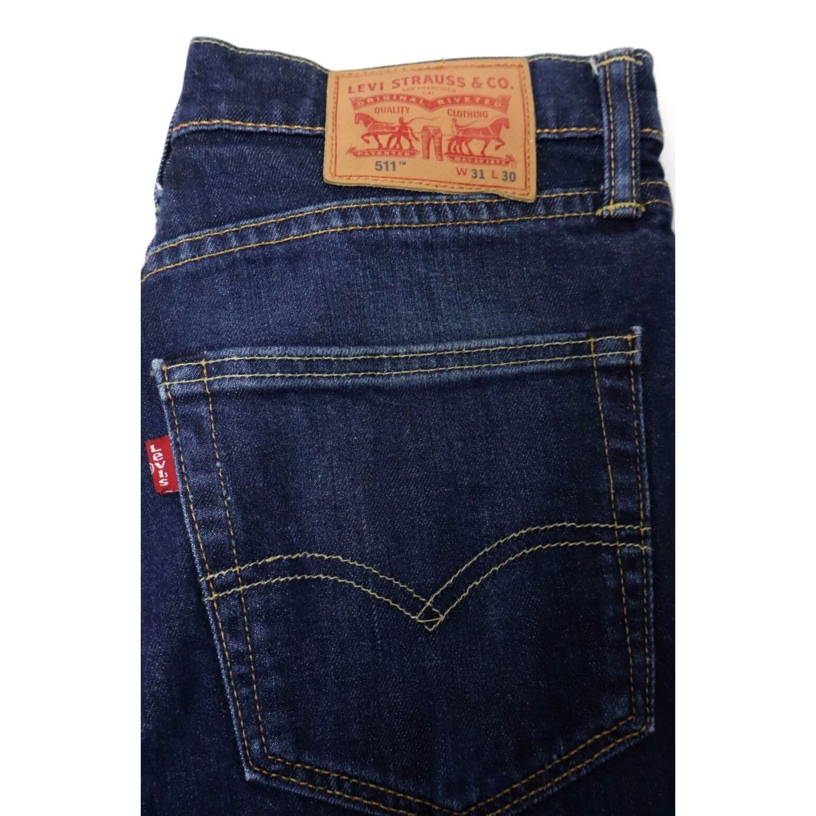 Levi's LEVI'S 511 Jeans Men's W31/L30 Slim Fit Blue Faded Denim Stretched Zip Fly Size US 31 - 6 Thumbnail