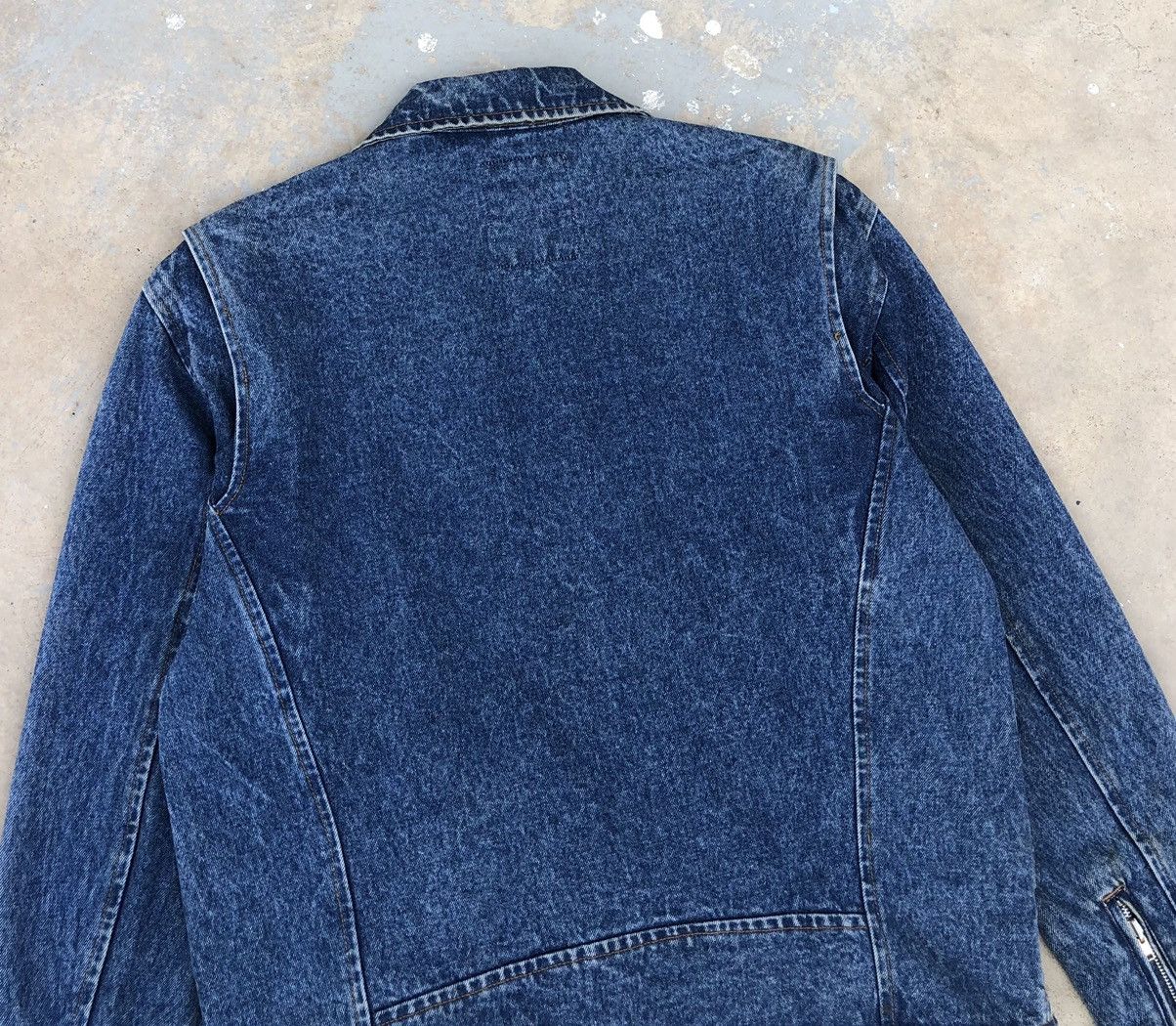 Vintage Vintage Houston Double Collar Riders Motorcycle Denim Jacket Size US M / EU 48-50 / 2 - 19 Thumbnail
