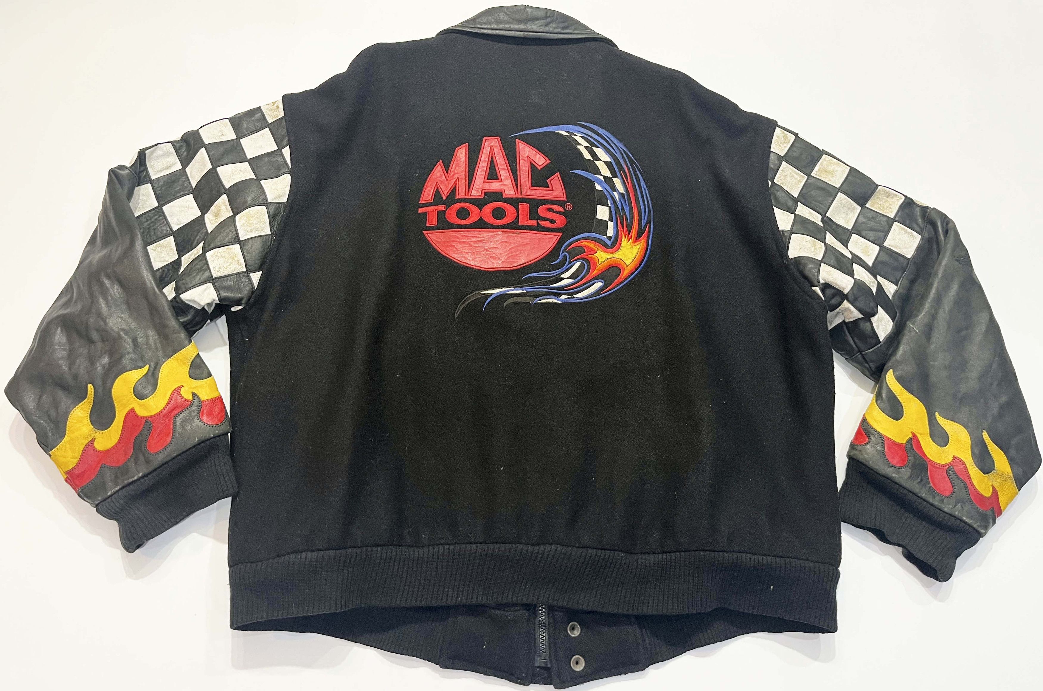 Vintage Vintage Identiy Mac Tools Racing Leather Bomber Jacket Size US L / EU 52-54 / 3 - 5 Thumbnail