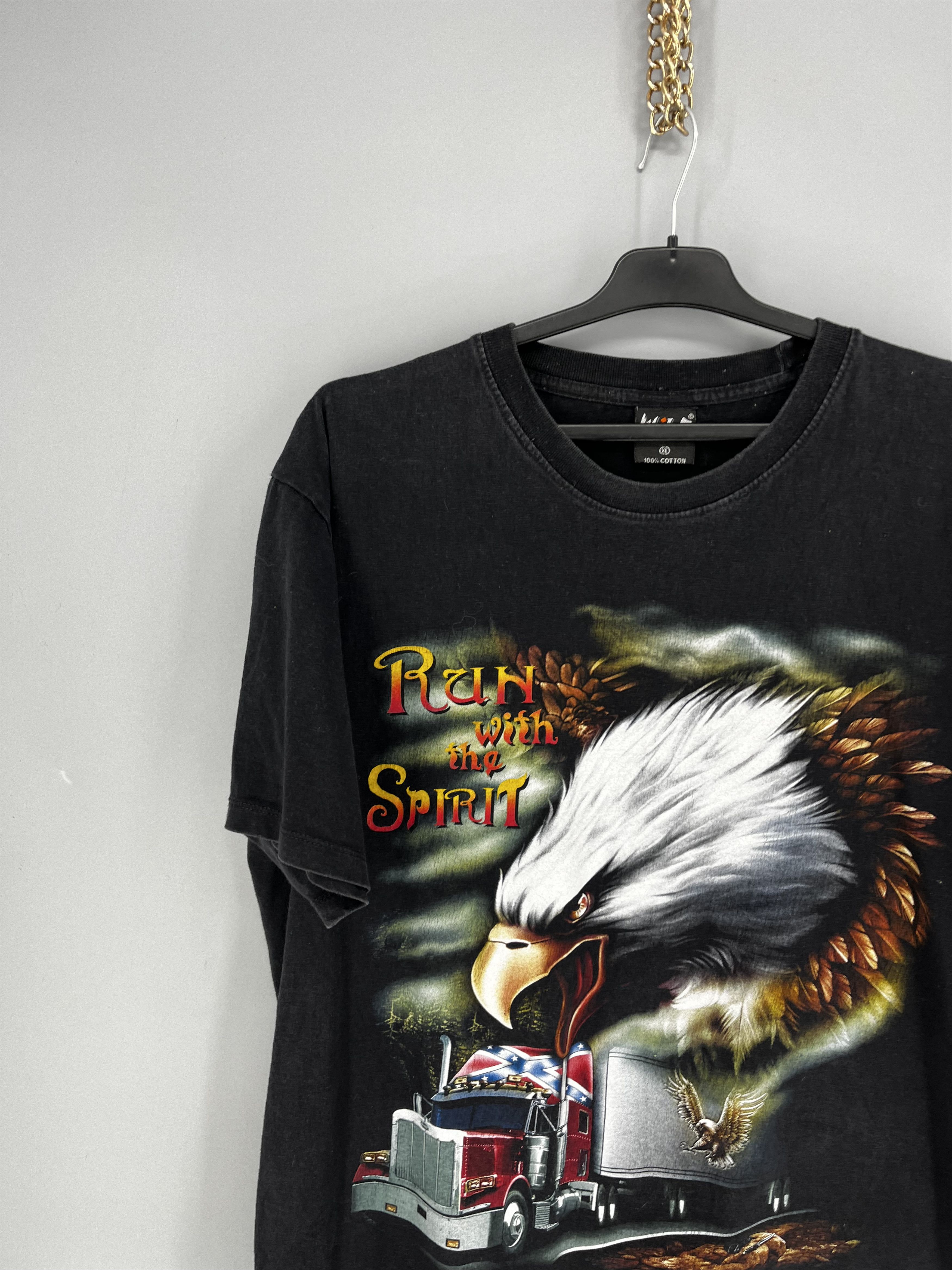 Band Tees Vintage America Eagle On the Sky Double Side Overprinted Tee Size US XL / EU 56 / 4 - 5 Thumbnail