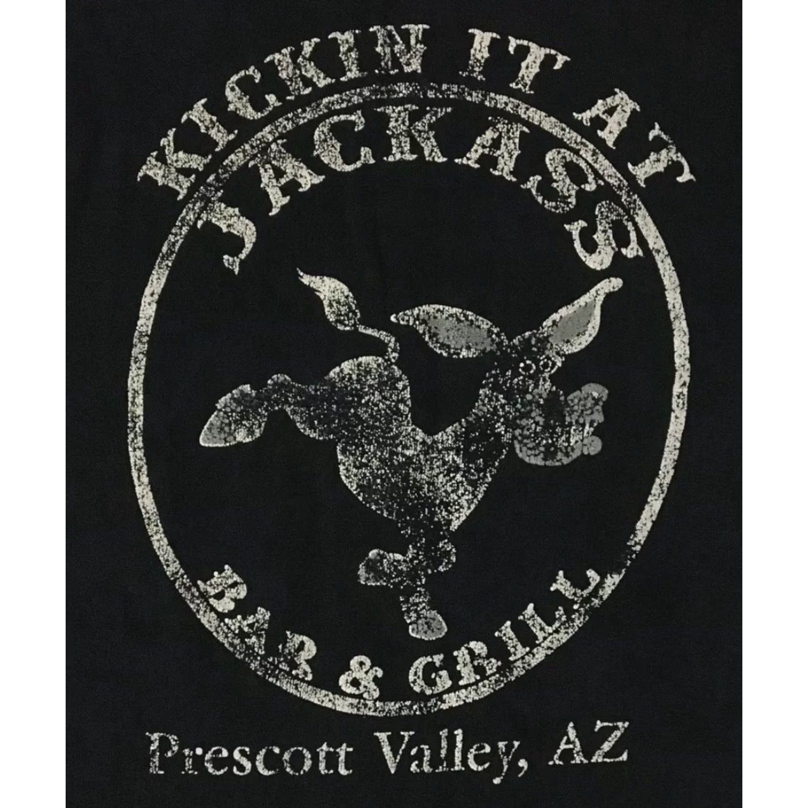 Vintage VINTAGE Jackass Bar Prescott Arizona Faded Distress Shirt S Black T-Shirt Men Short Sleeve Vintage Grunge Humor 80s Bar Joke USA Boys Mens Size US S / EU 44-46 / 1 - 3 Thumbnail
