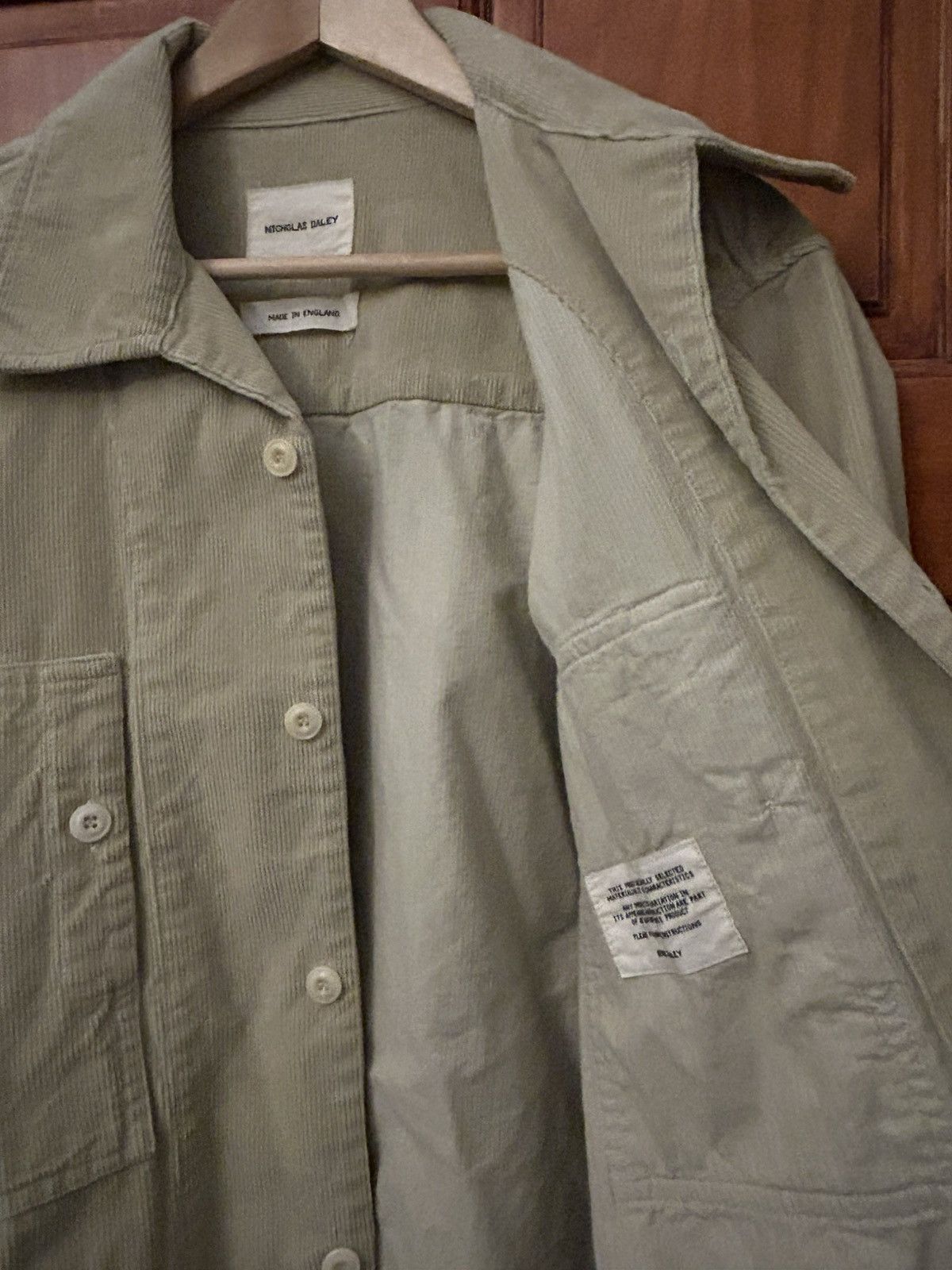 Nicholas Daley Classic Two-Pocket Shirt, beige corduroy Size US S / EU 44-46 / 1 - 5 Thumbnail