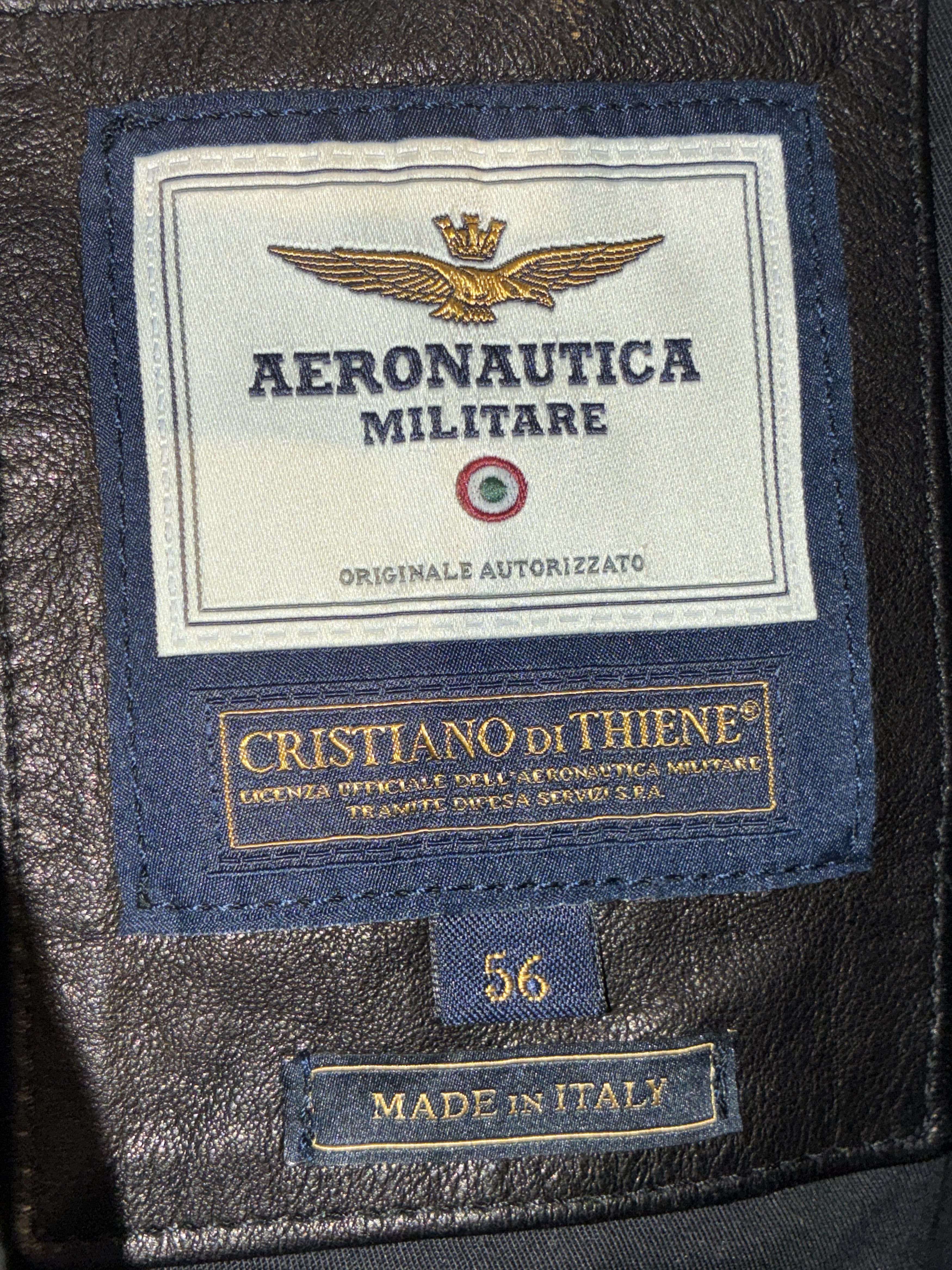 Aeronautica Militare Leather jacket 15 STORMO Aeronautica Militare 5256 Size US XL / EU 56 / 4 - 6 Thumbnail