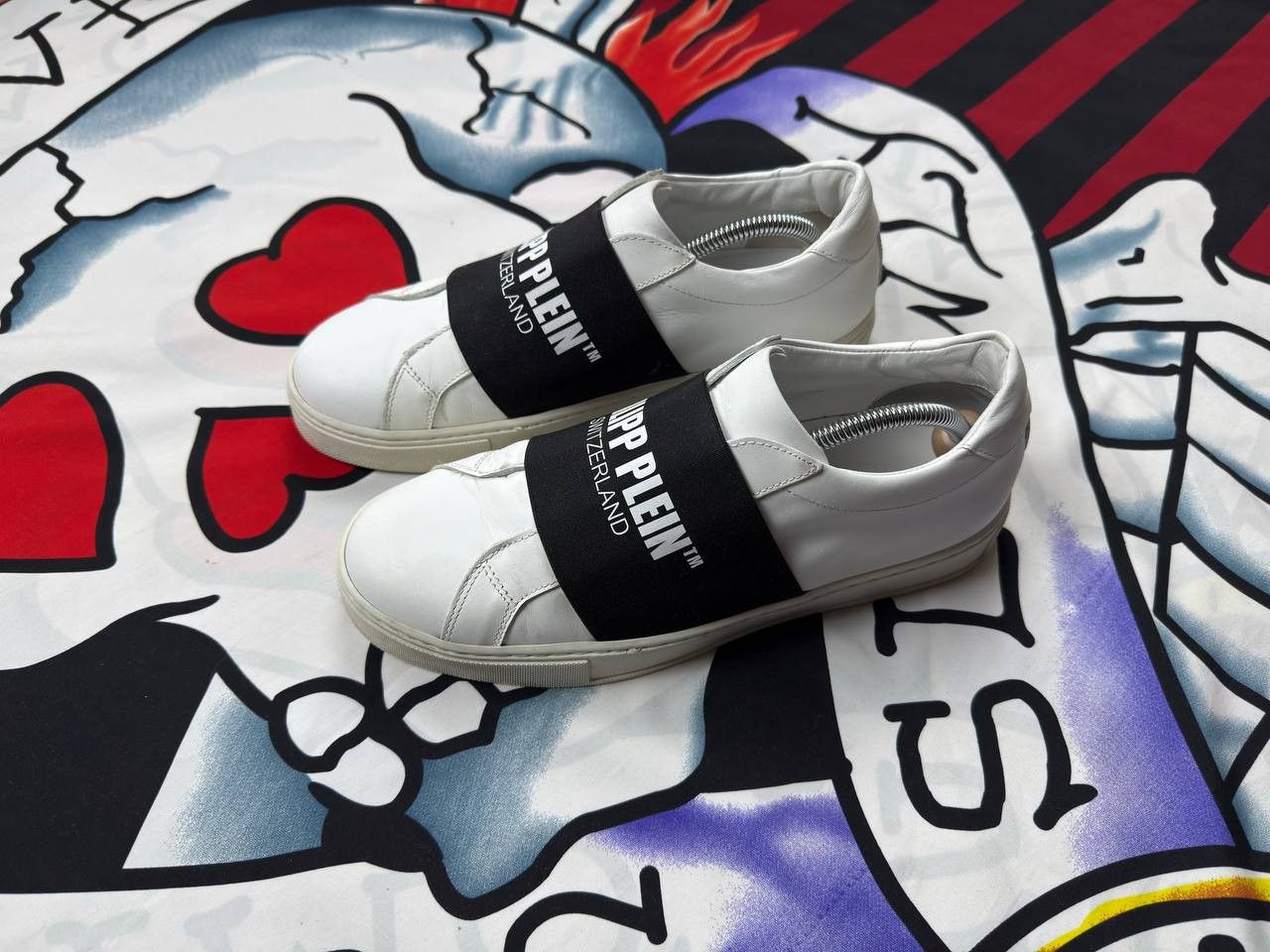 Philipp Plein PHILIPP PLEIN Leather LO-TOP Sneakers Size US 8 / EU 41 - 1 Thumbnail