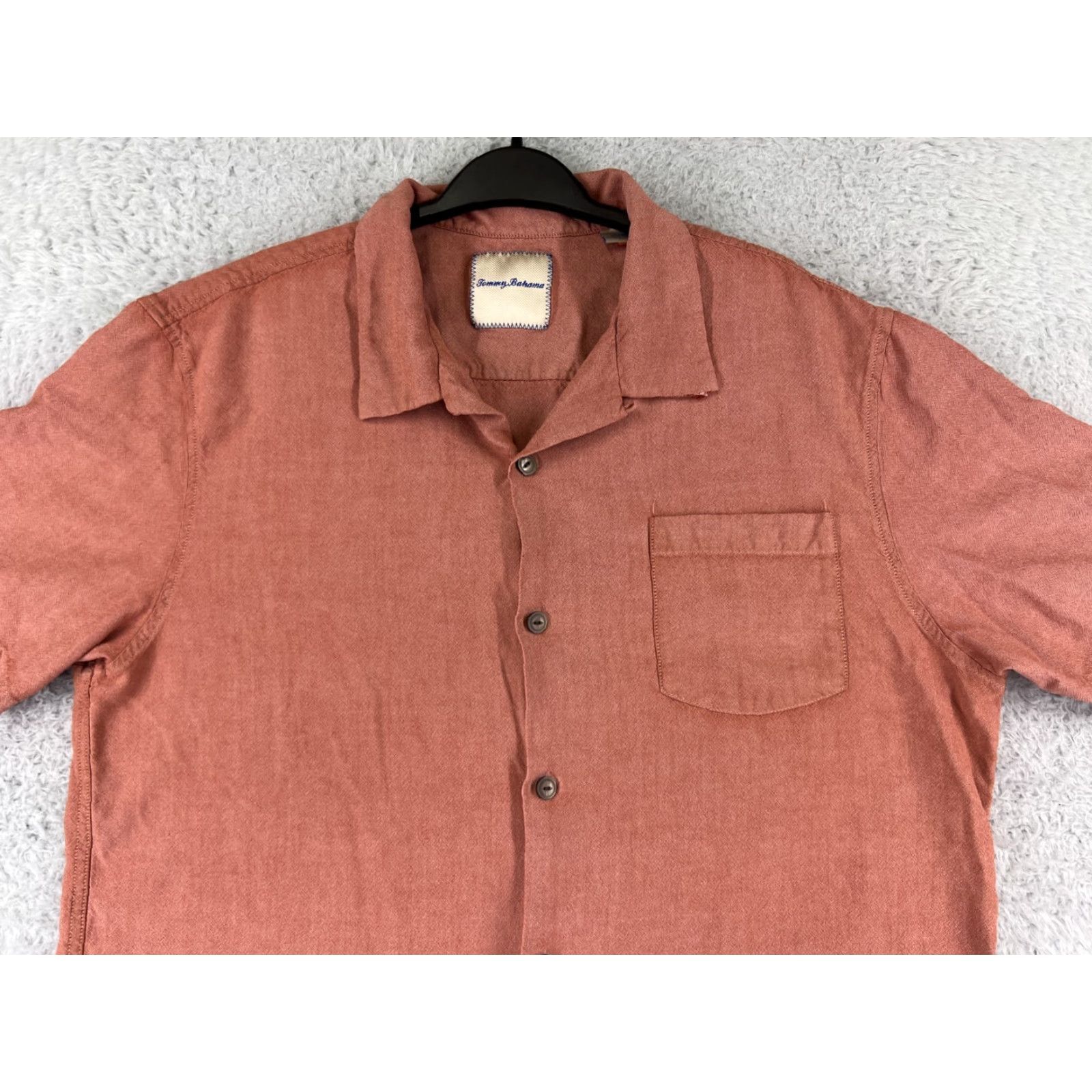 Tommy Bahama Tommy Bahama Shirt Mens XL Red Silk Button Up Pocket Camp Hawaiian Size US XL / EU 56 / 4 - 4 Thumbnail