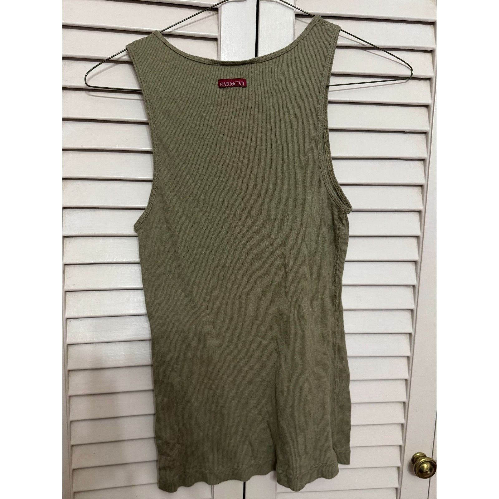 Hard Tail Hard Tail Forever Green Ribbed Tank Top Shirt Size L / US 10 / IT 46 - 4 Thumbnail
