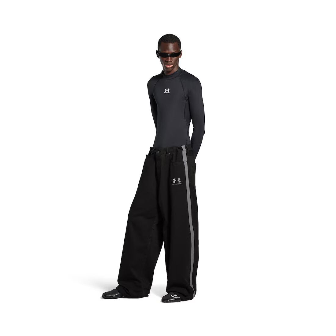 Balenciaga o1w1db10625 Under Armour® Tracksuit Denim Pant in Black Size US 30 / EU 46 - 1 Thumbnail