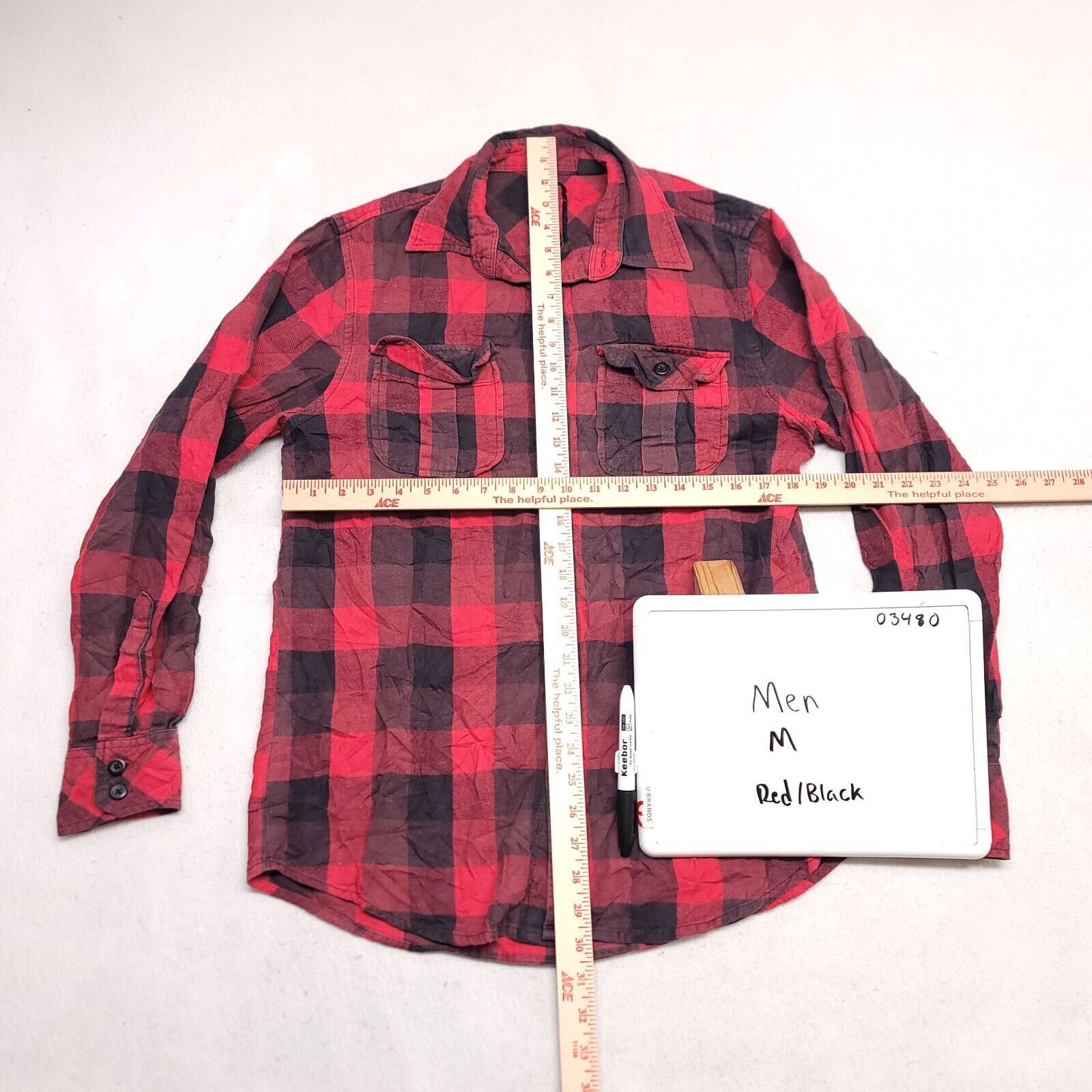 UNIONBAY UnionBay GIngham Flannel Shirt Mens Size Medium M Red Black Size US M / EU 48-50 / 2 - 6 Thumbnail