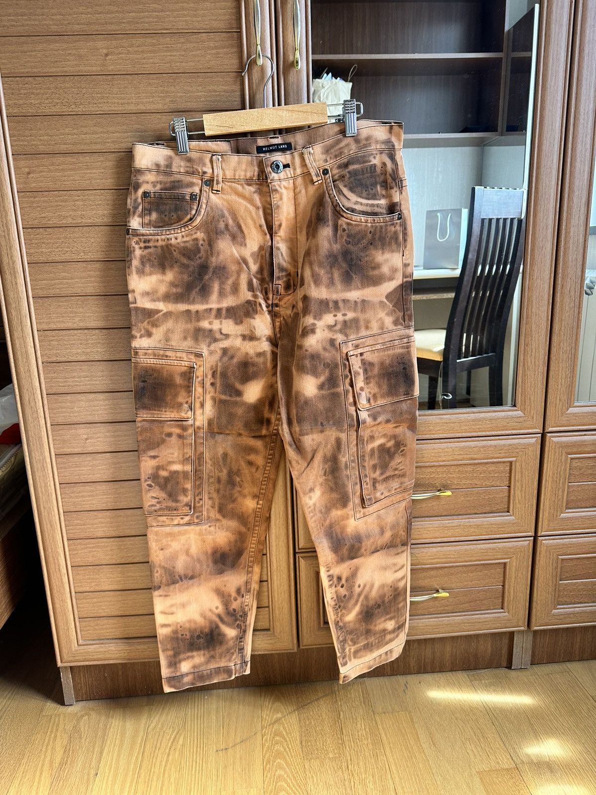Helmut Lang Extremely Rare Helmut Lang Cargo Jeans Acid Wash Size US 29 - 1 Thumbnail