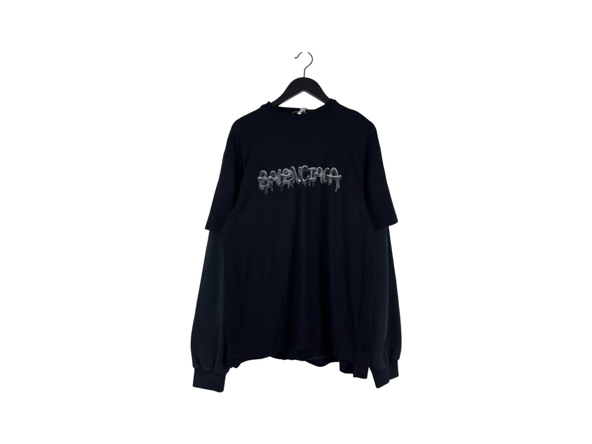 Balenciaga Balenciaga Candy Logo Fake Two-Piece Long Sleeve Size US S / EU 44-46 / 1 - 1 Thumbnail