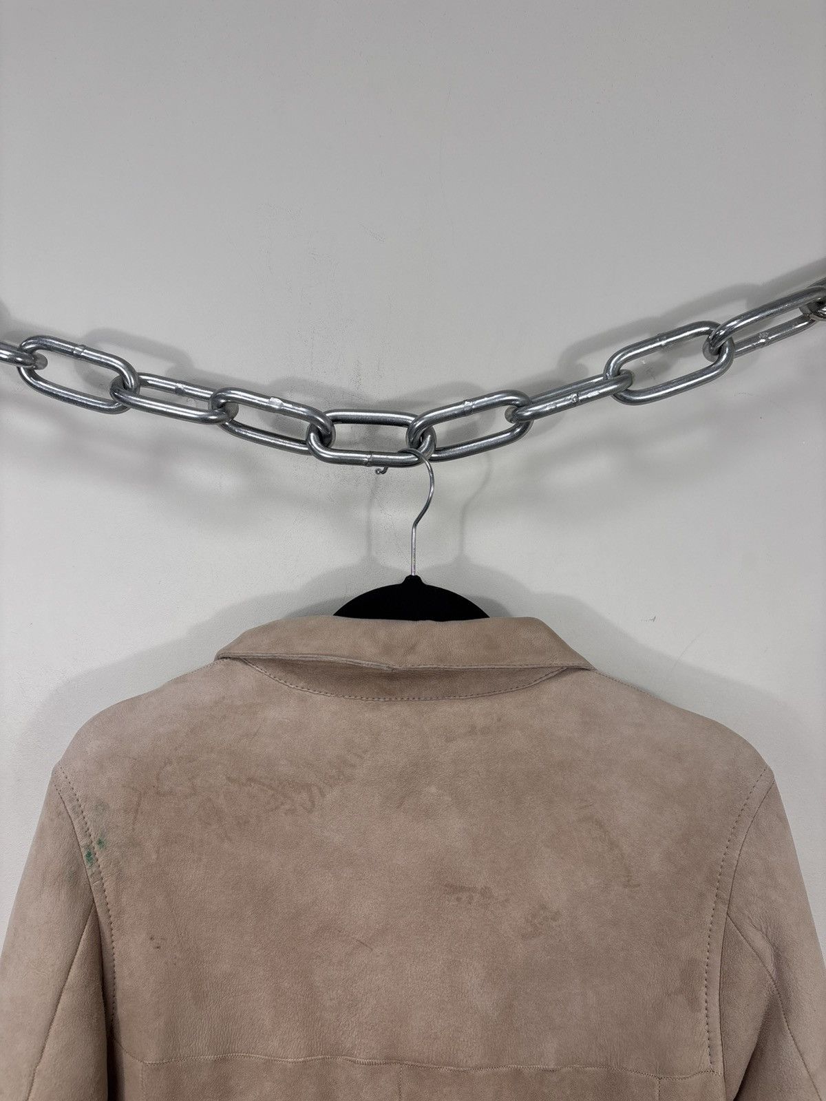 Max Mara S Max Mara Women’s Beige Sheepskin Shearling Leather Coat Size XL / US 12-14 / IT 48-50 - 18 Thumbnail