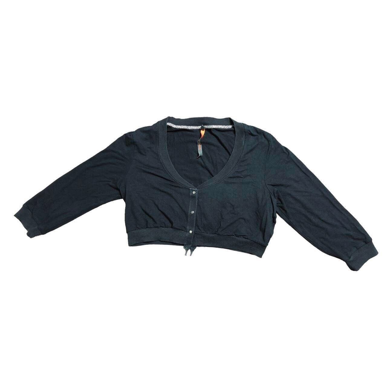 Cop Copine The Cop Copine Bella Hadid like Button Up Cropped Sweatshirt Size ONE SIZE - 1 Thumbnail