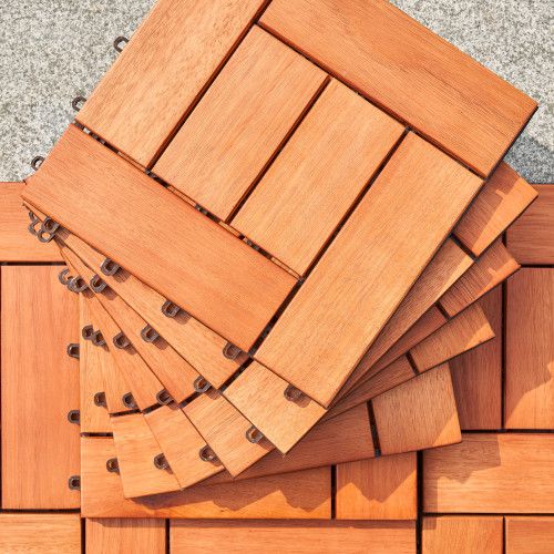 Designer × Homemade (Set of 10) Hanalei Eucalyptus Interlocking Wooden Decktile Size US L / EU 52-54 / 3 - 4 Thumbnail