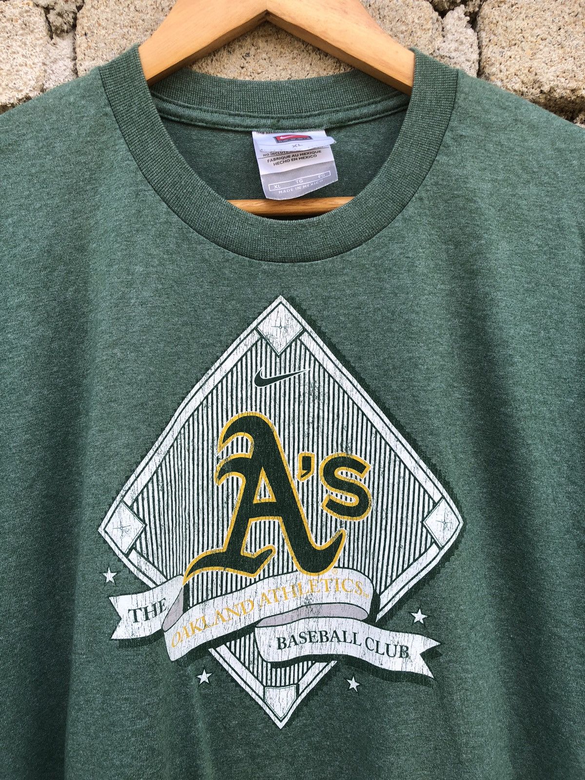 Nike Vintage Y2K Nike X MLB Oakland Athletics 50/50 Tshirt Size US XL / EU 56 / 4 - 4 Thumbnail