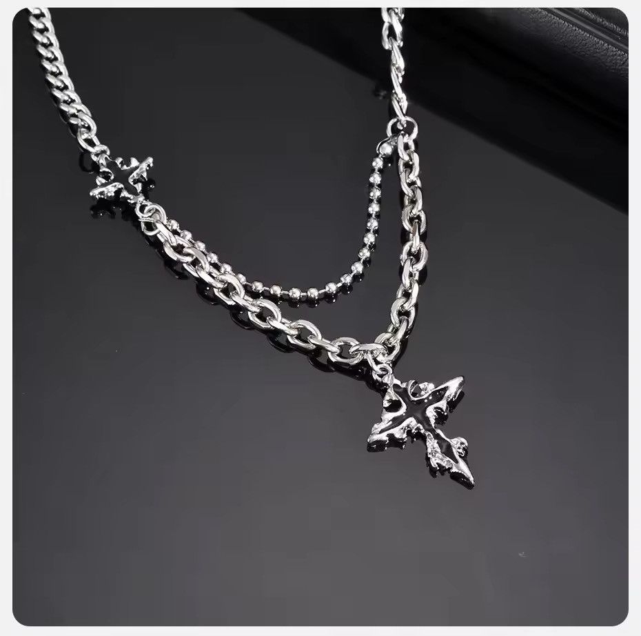 Jewelry Lava Shaped Cross Necklaces Size ONE SIZE - 2 Thumbnail