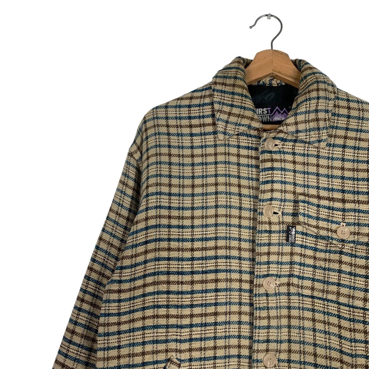 Japanese Brand FIRST DOWN Small Checked Casual Flannel Jacket #0905-C40 Size US M / EU 48-50 / 2 - 3 Thumbnail