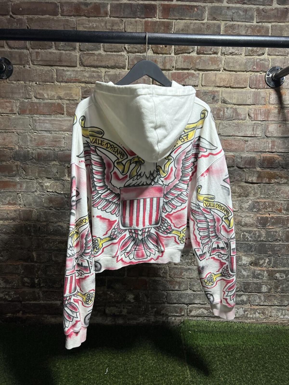 Vale Vale Forever Flag Airbrush Zip-Up Hoodie Sz. M Size US M / EU 48-50 / 2 - 2 Thumbnail