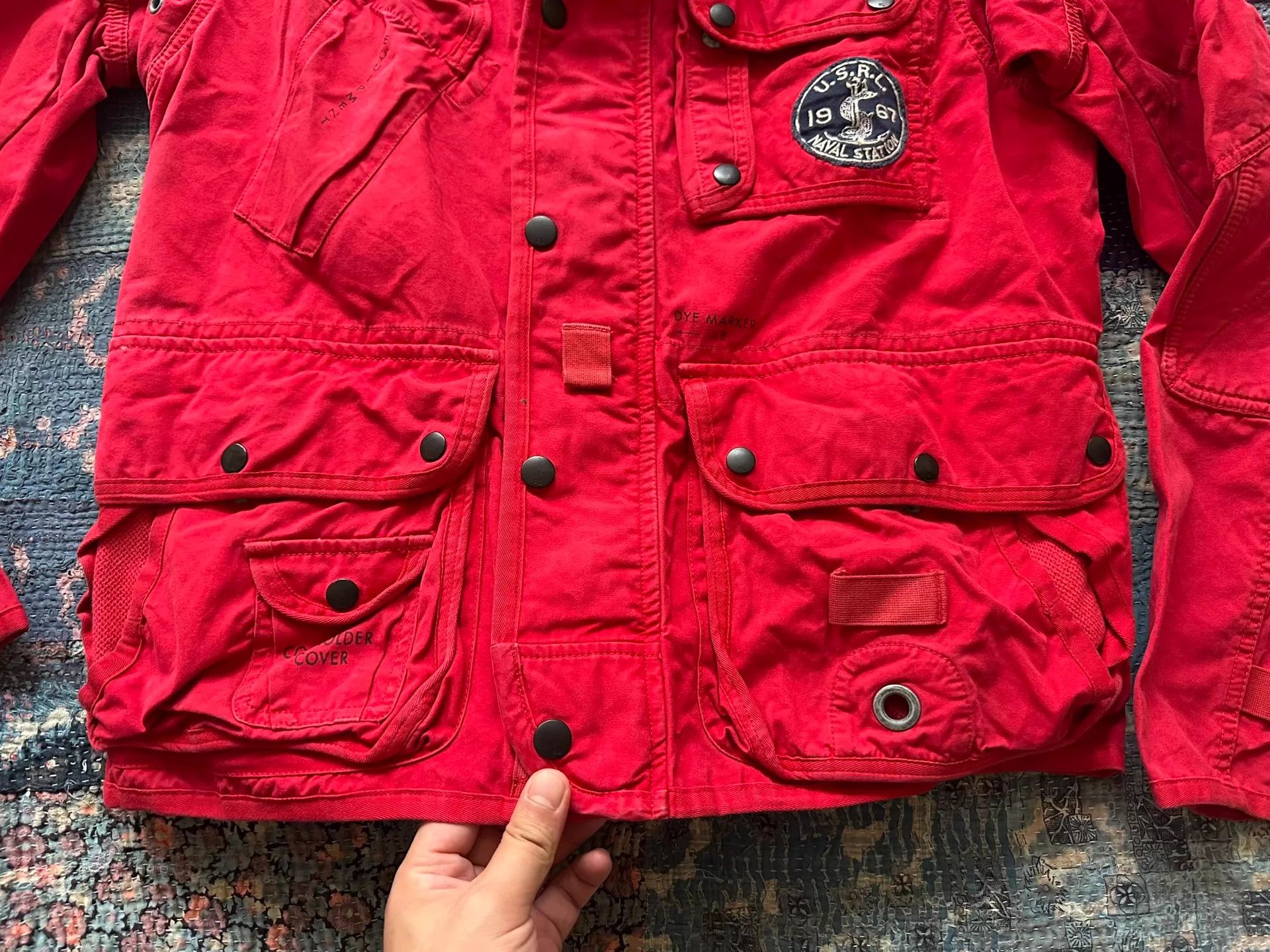 RRL Ralph Lauren Polo RRL Nautical Jacket M Distressed Light Red Size US M / EU 48-50 / 2 - 3 Thumbnail
