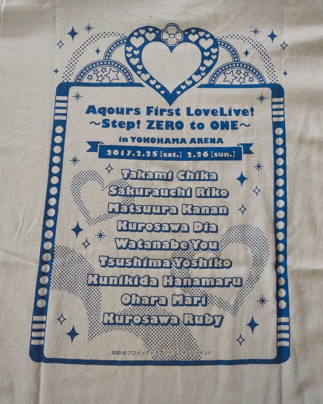 Anime × Japanese Brand Love Live First Love Live Aqours Anime Idol Tees Size US L / EU 52-54 / 3 - 4 Thumbnail