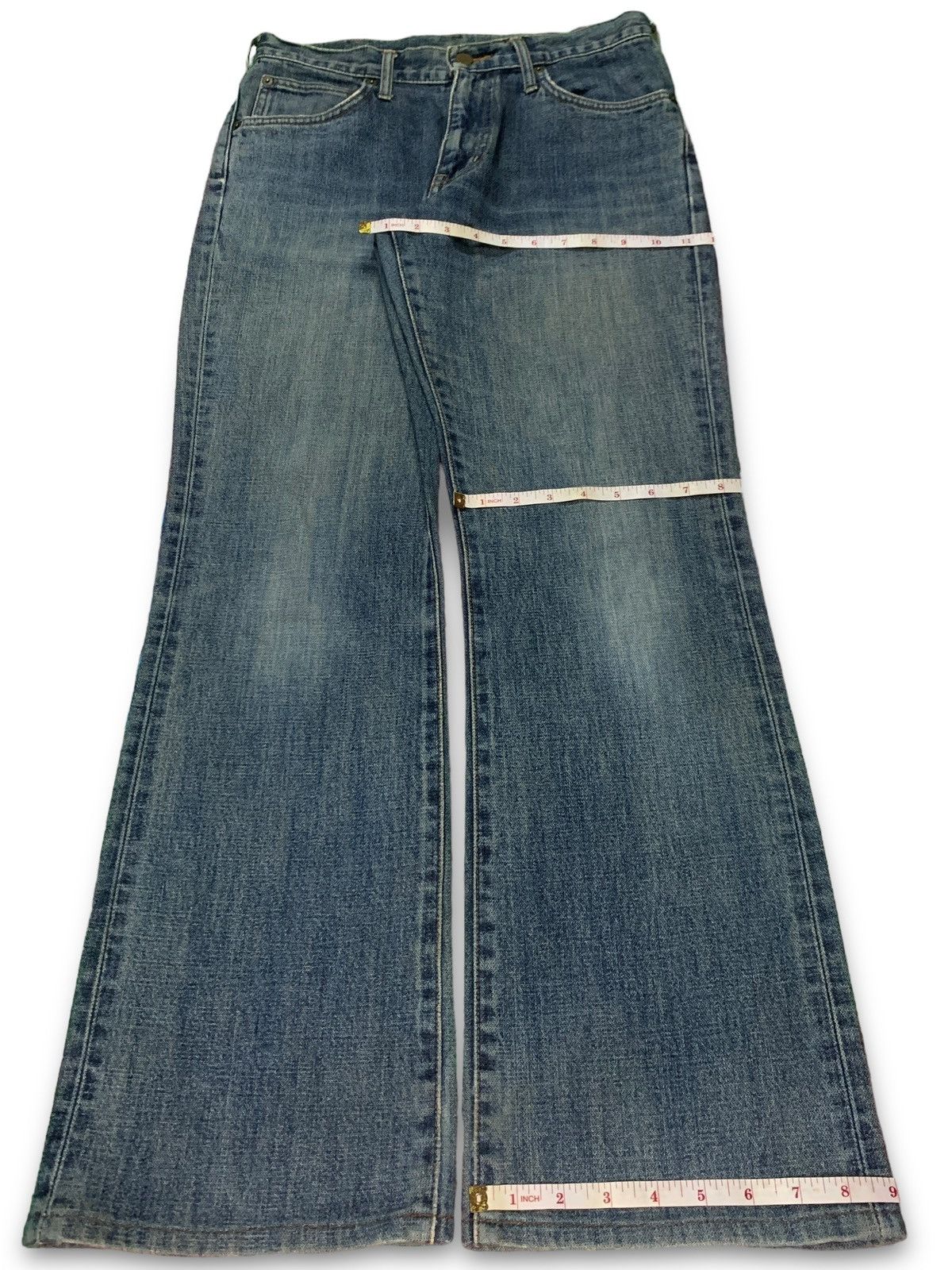 Wrangler SALES🔥Vintage Wrangler Mud Wash Distress Flare Style Jeans Size US 30 / EU 46 - 13 Thumbnail