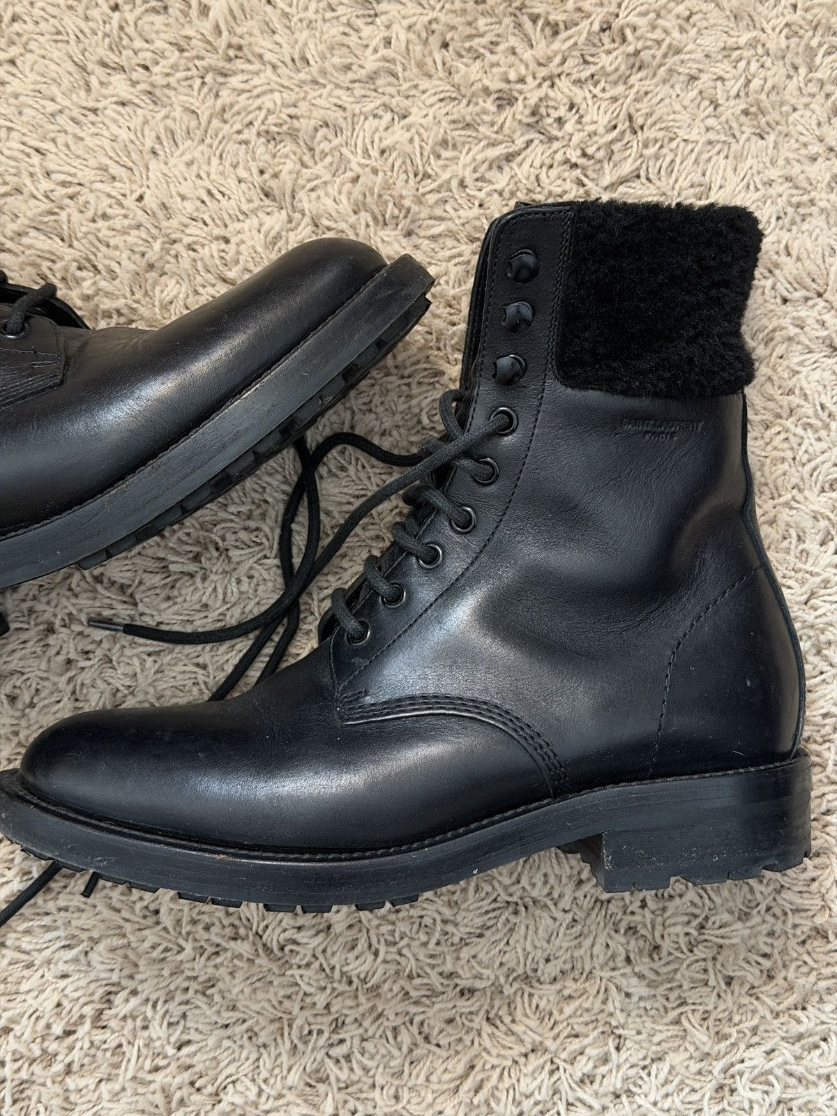 Saint Laurent Paris Saint Laurent Winter Combat Boot Size 40 Size US 7 / EU 40 - 2 Thumbnail