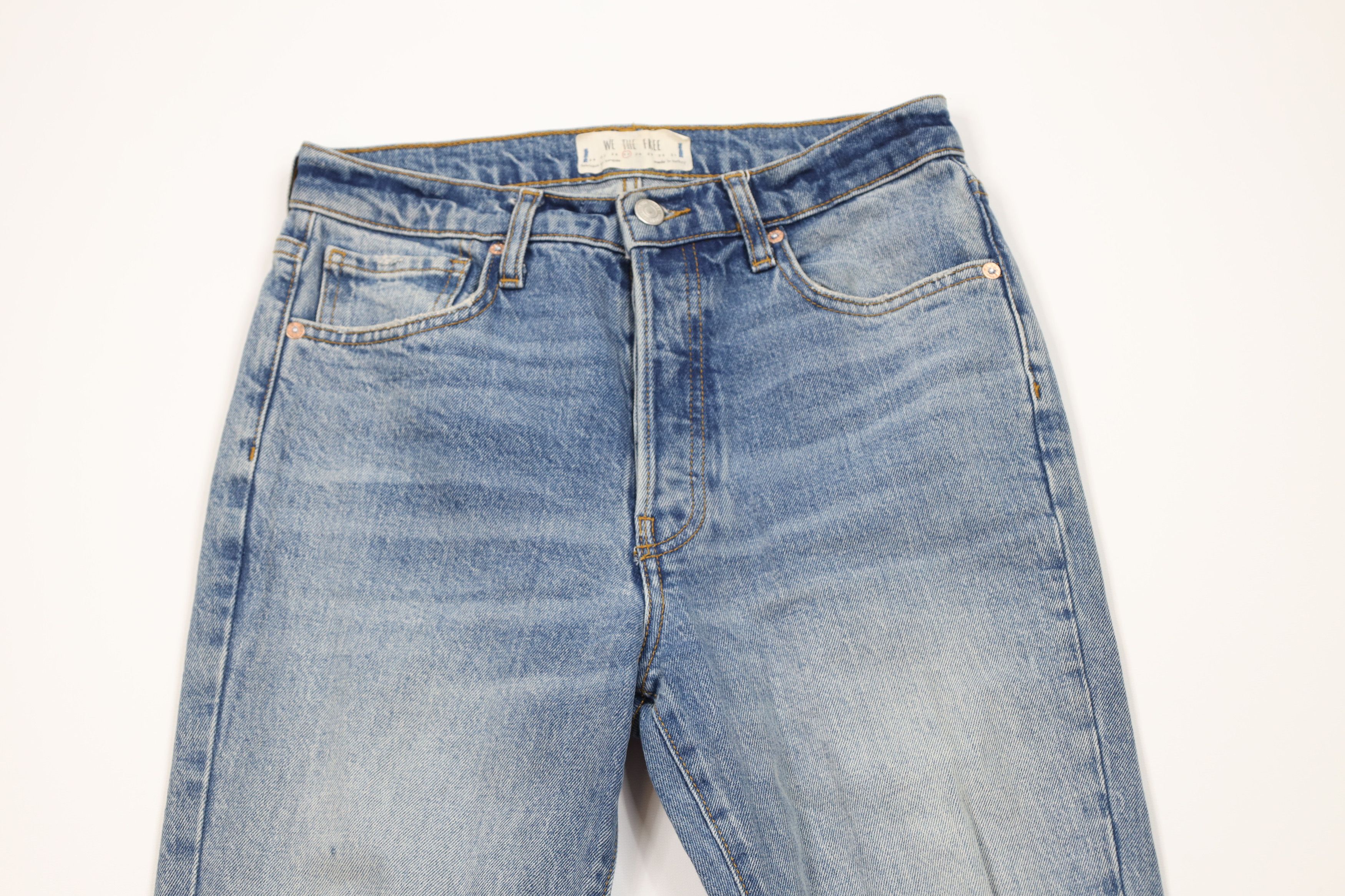 Free People Free People Raw Hem Button Fly Stretch Skinny Leg Jeans Size 27" / US 4 / IT 40 - 2 Thumbnail