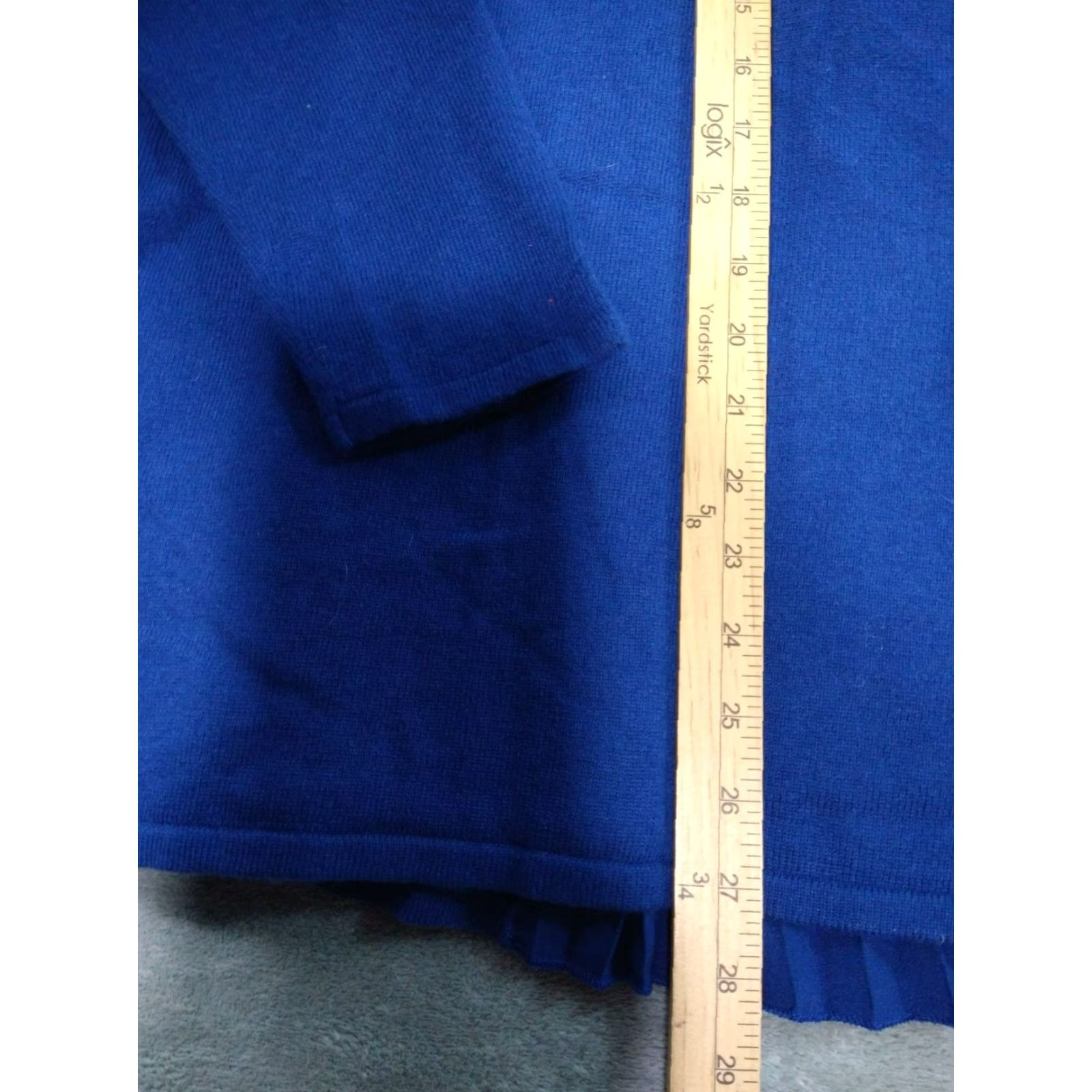 Soft Surroundings Soft Surroundings Sweater Womens Large Blue Wool Blend Pullover Size L / US 10 / IT 46 - 3 Thumbnail