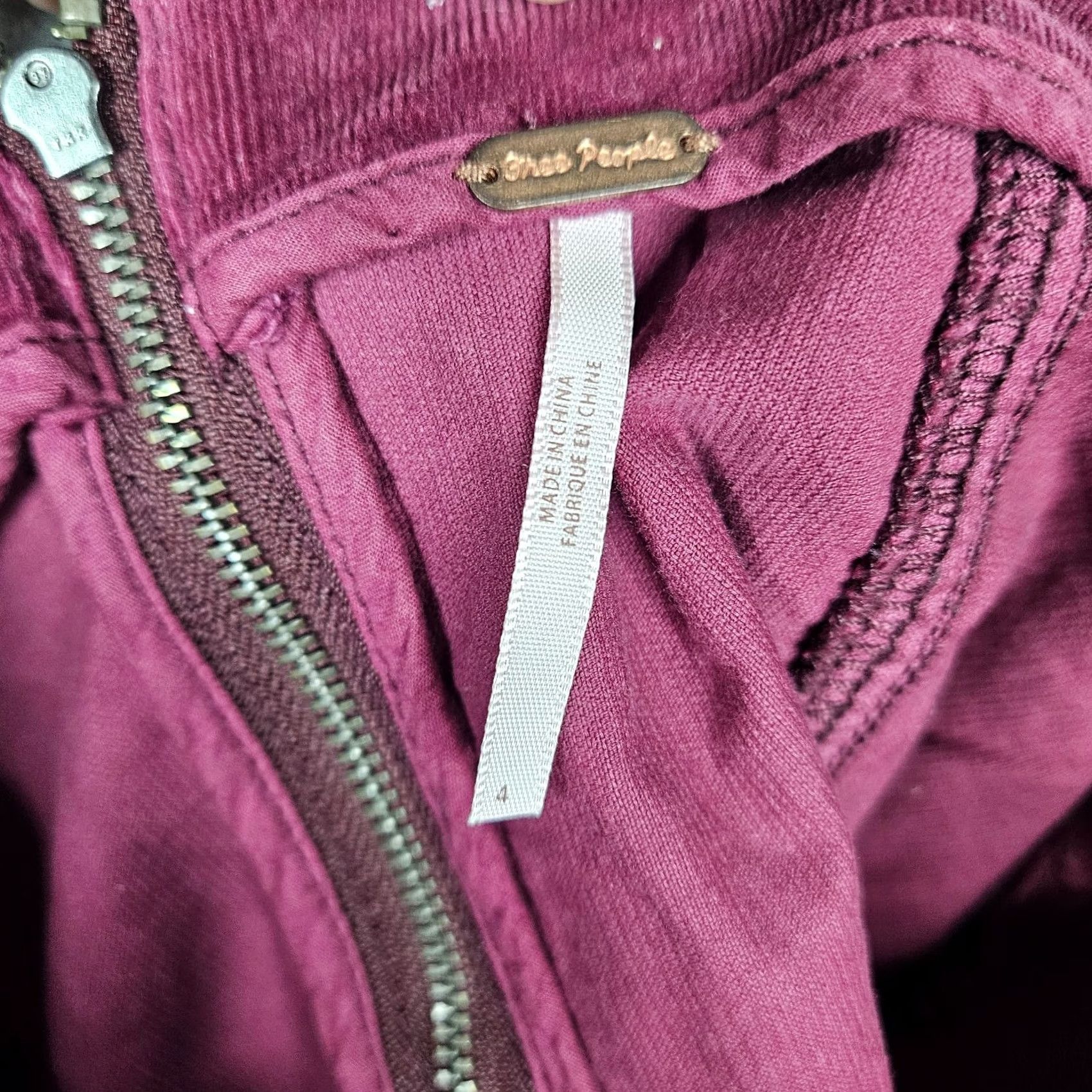 Free People Free People Women's Corduroy Mini Skirt Red Size 4 Casual Zip Up Autumn Spring Summer Winter Size 27" / US 4 / IT 40 - 5 Thumbnail