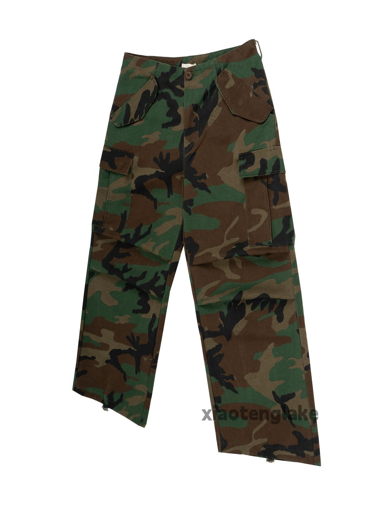 Designer × Japanese Brand × Vintage Utility unisex washed faded loose baggy camo cargo pants Size US 30 / EU 46 - 5 Thumbnail