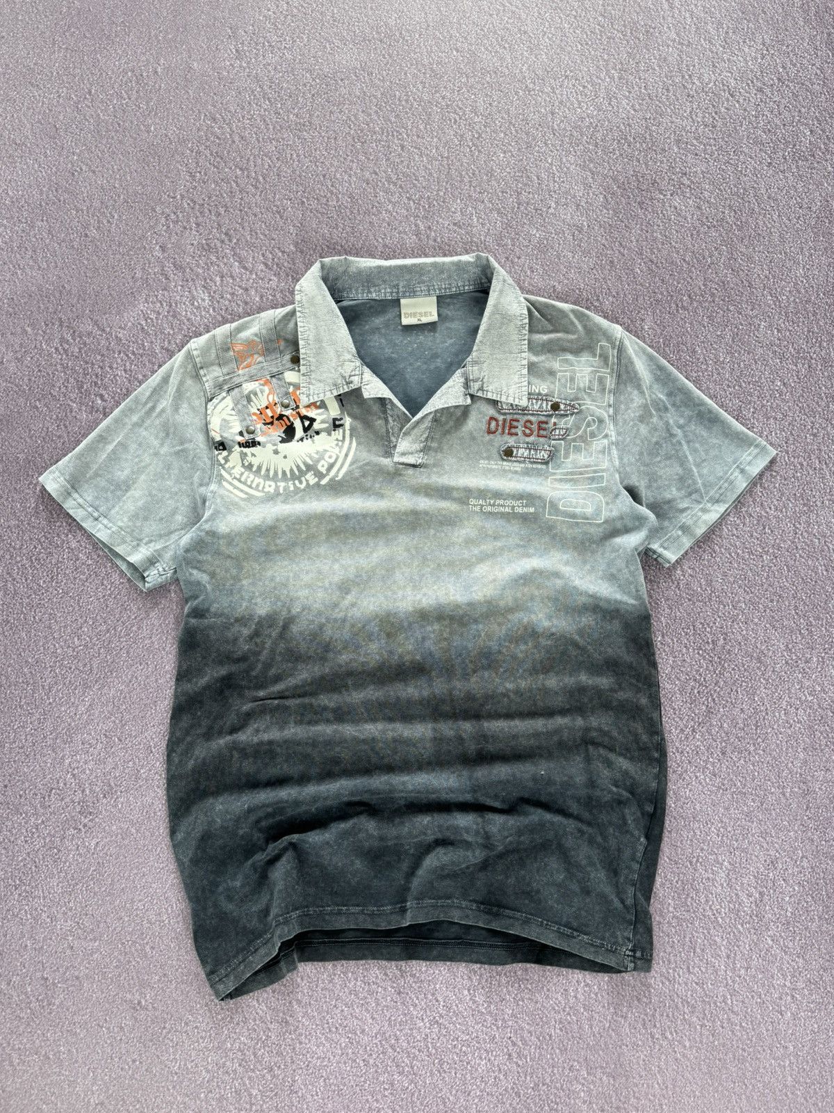 Diesel Vintage Diesel Polo Post Lux T-Shirt y2k cyber opium Size US XL / EU 56 / 4 - 1 Thumbnail