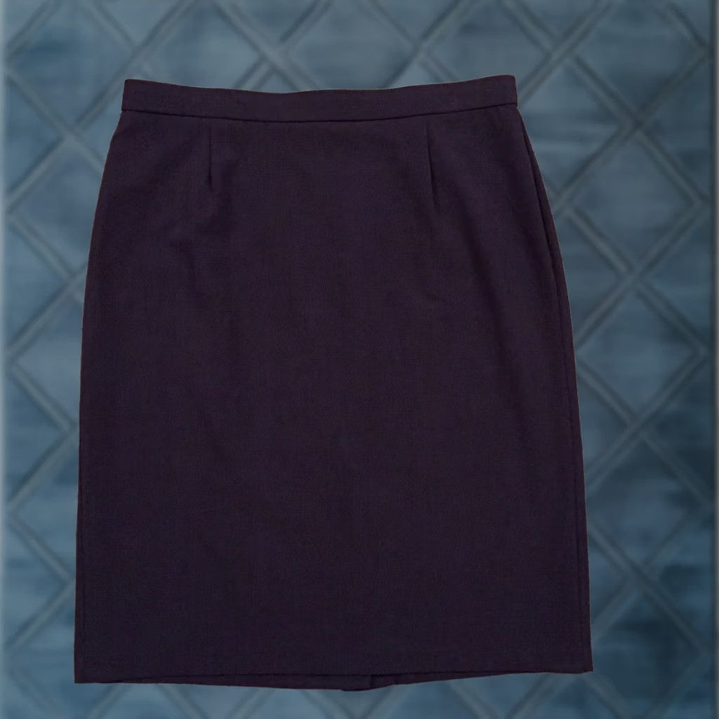 Vintage Preswick & Moore Skirt Knee Length Gray Size 12 Pencil Business Women Regular Unlined Zip Size 34" / US 12 / IT 48 - 1 Thumbnail