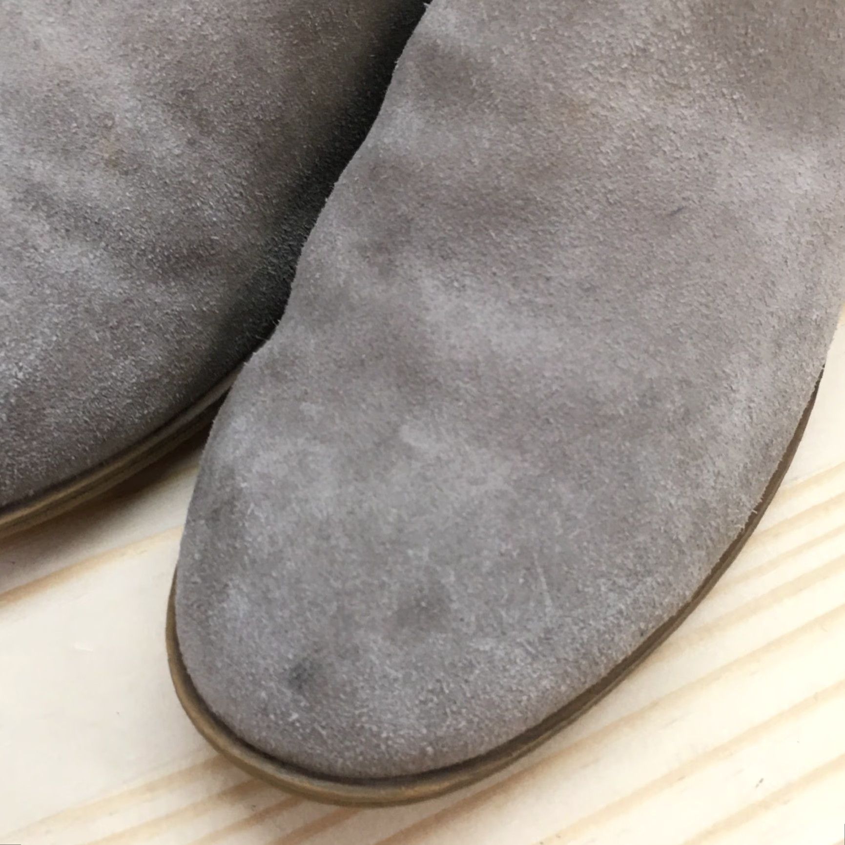 Toms TOMS Boots Womens 8.5 Deia Casual Slip On Ankle Bootie Taupe Suede Brown Leather Ultralight Zipper Casual 10009622 Boots Womens Size US 9 / IT 39 - 4 Thumbnail