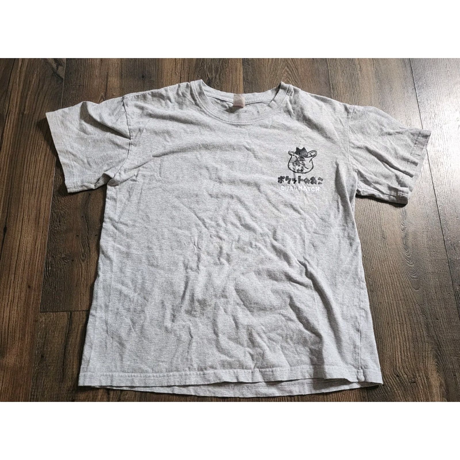 Vintage Dualmatch Mens S T-Shirt Crew Neck Short Sleeve Gray Cat Double Sided Japan Anime Harajuku 90s? Size US S / EU 44-46 / 1 - 4 Thumbnail