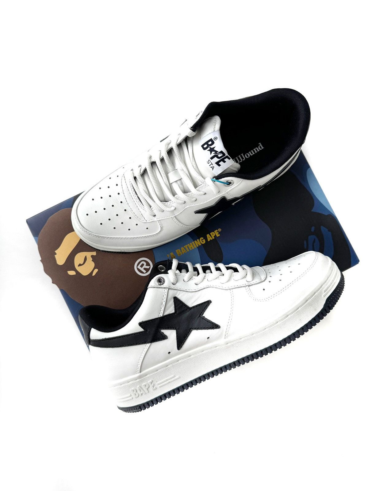 Bape × JJJJound A Bathing Ape Bape Sta x JJJJound Sneakers White Size US 8.5 / EU 41-42 - 6 Thumbnail