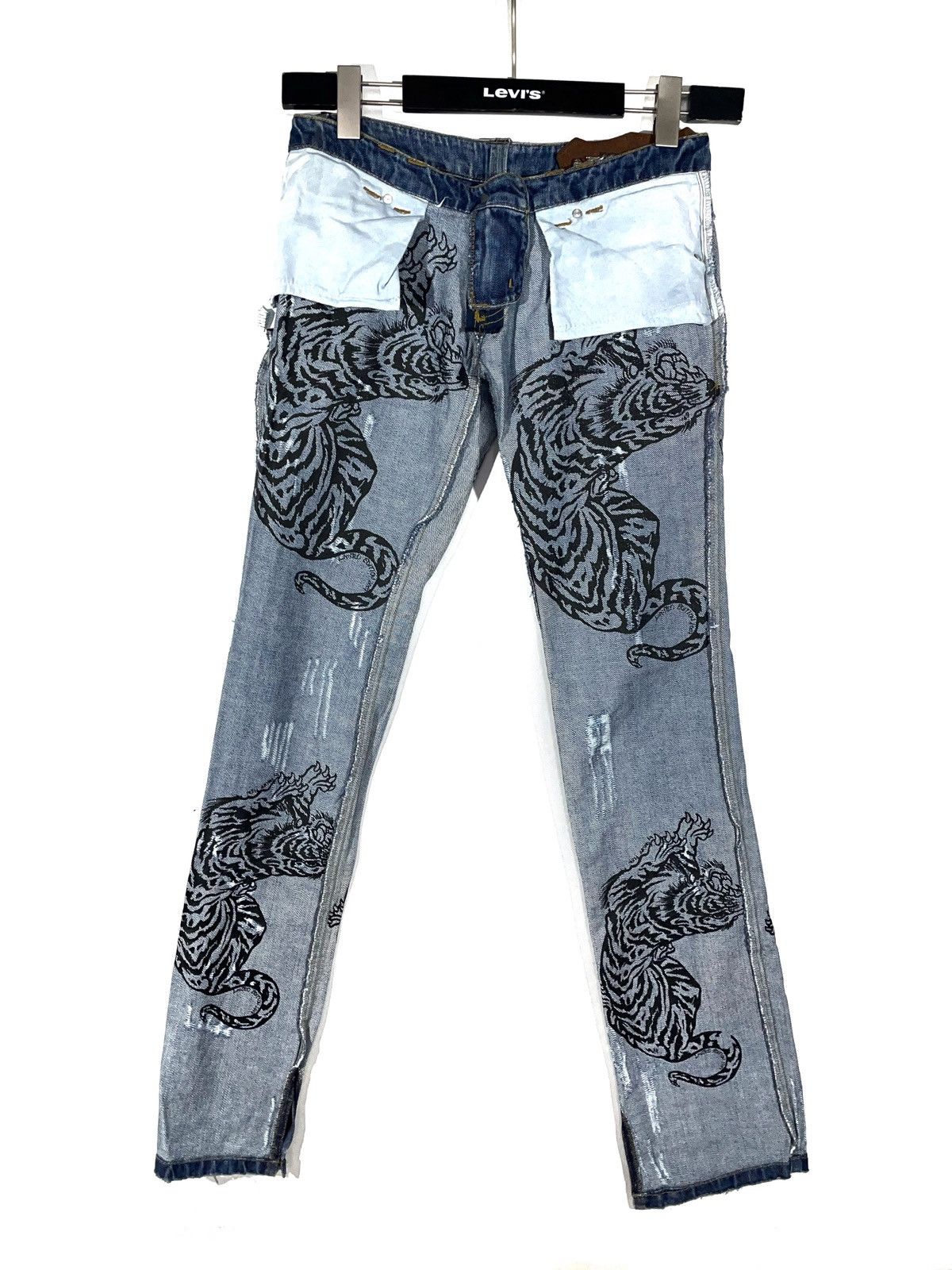 Philipp Plein Philipp Plein Women Y2K Blue Jeans Skull Stones Zip S-M Size 27" / US 4 / IT 40 - 10 Thumbnail