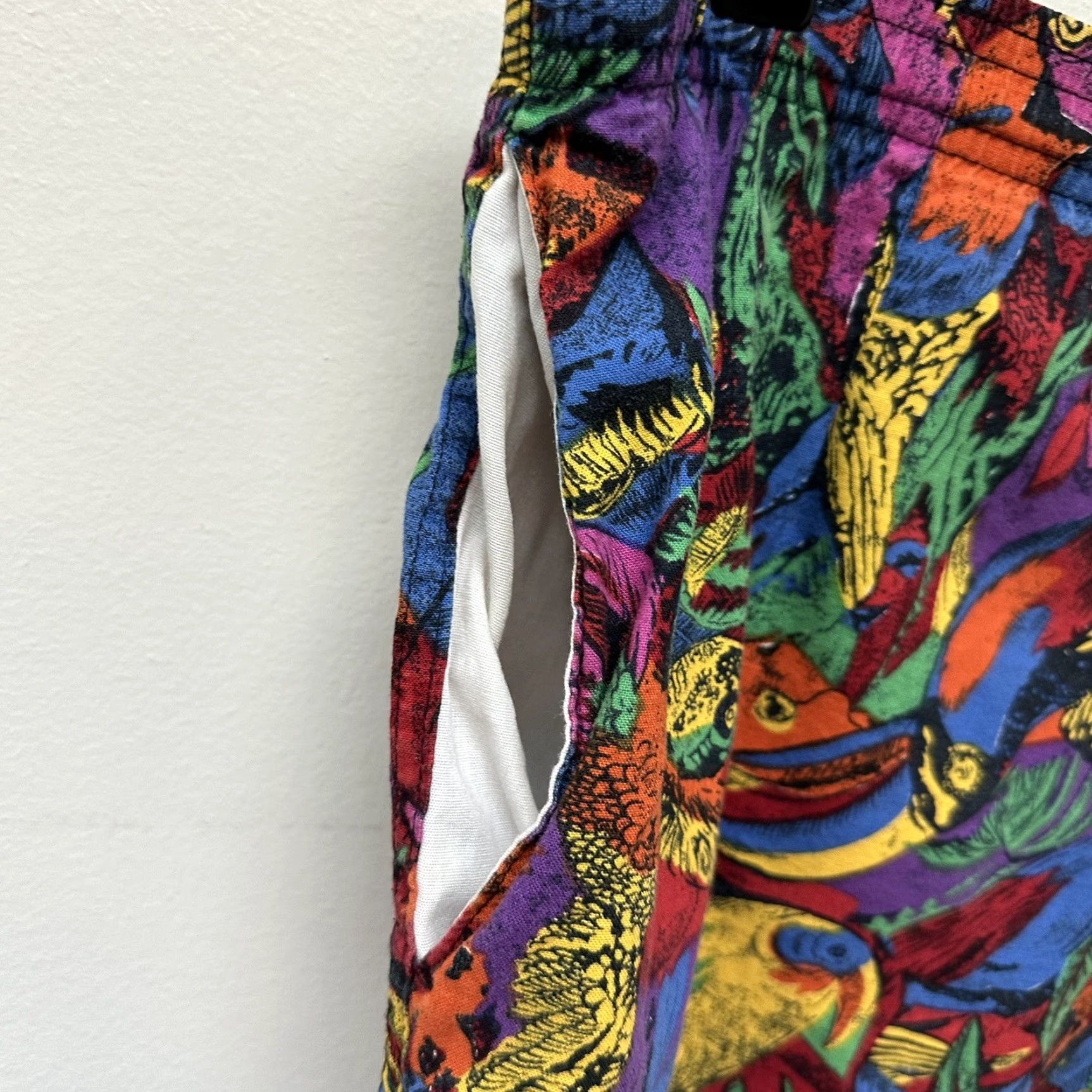 DANCER VINTAGE Toucan Dance Fast Lane Hawaiian All Over Print Birds Shorts Men's Size M Size US 36 / EU 52 - 3 Thumbnail