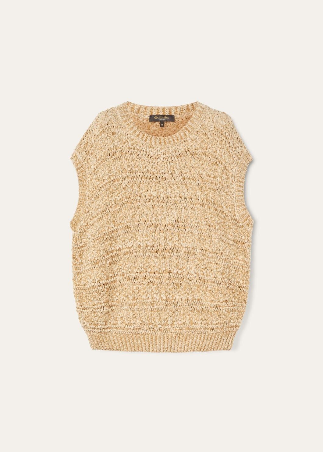 Loro Piana o1w1db10825 FAO8347 Val D'egua Crewneck Sweater in Beige Size L / US 10 / IT 46 - 1 Thumbnail