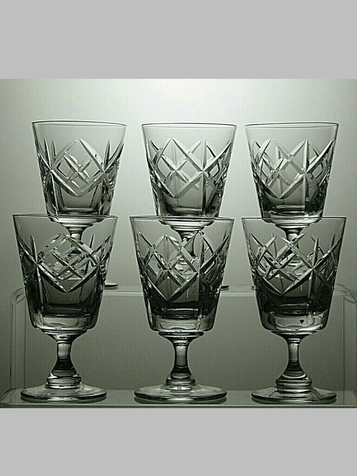 Tudor Tudor Crystal Walsingham Cut Set Of 6 Sherry Glasses 4 1/4" Size ONE SIZE - 1 Thumbnail
