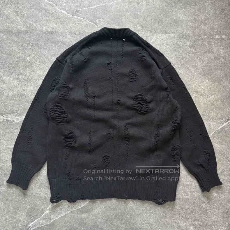 Junya Watanabe Junya Watanabe Distressed wool knit sweater Size US M / EU 48-50 / 2 - 2 Thumbnail