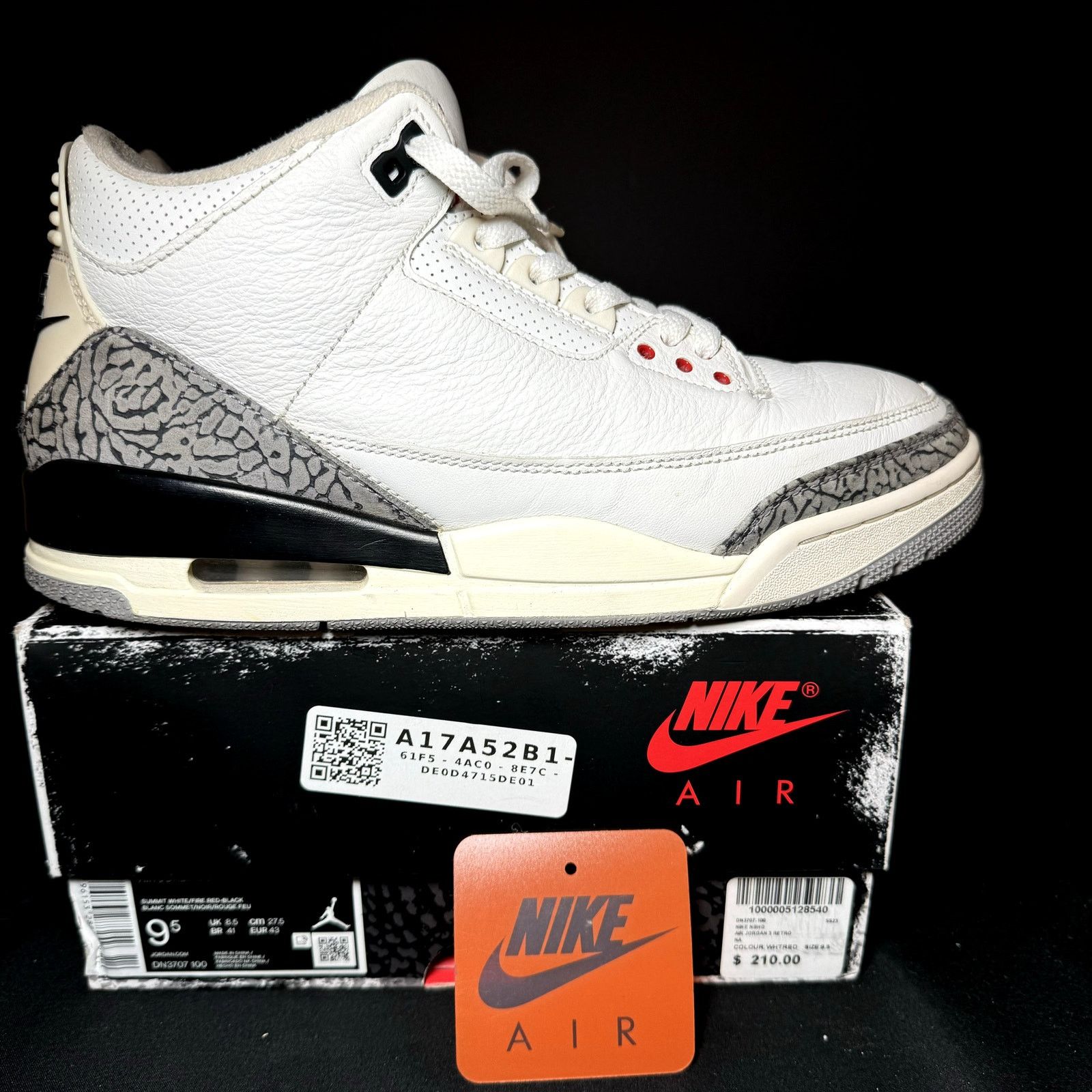 Jordan Brand × Nike Nike Air Jordan 3 Retro White Cement Reimagined - Size 9.5 Size US 9.5 / EU 42-43 - 8 Thumbnail