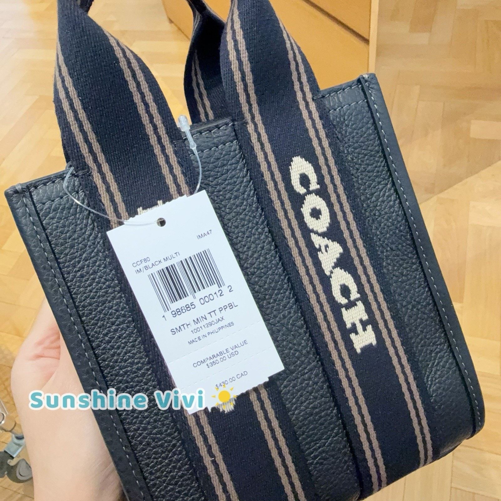 Coach NWT Coach Smith Mini Tote Bag CCF80 leather/Gold/Black Size ONE SIZE - 4 Thumbnail