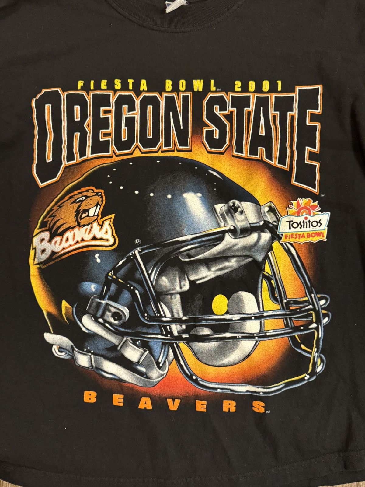 Vintage 2001 Oregon State Beavers Fiesta Bowl Long Sleeve Tee Size US L / EU 52-54 / 3 - 2 Thumbnail